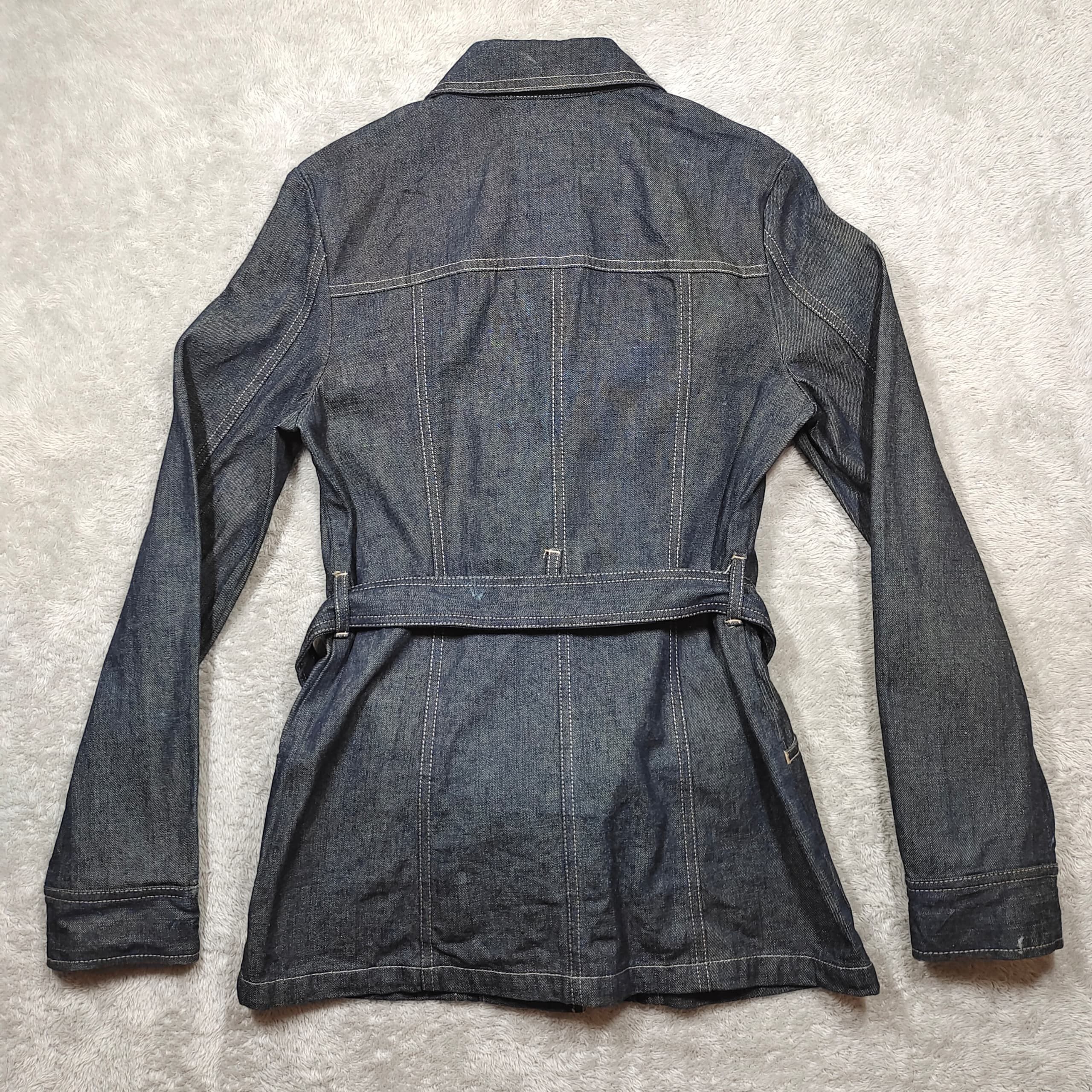 Issey Miyake MK KLEIN INDIGO BLUE DENIM TRUCKER JACKET COAT WITH BELT Size S / US 4 / IT 40 - 2 Thumbnail