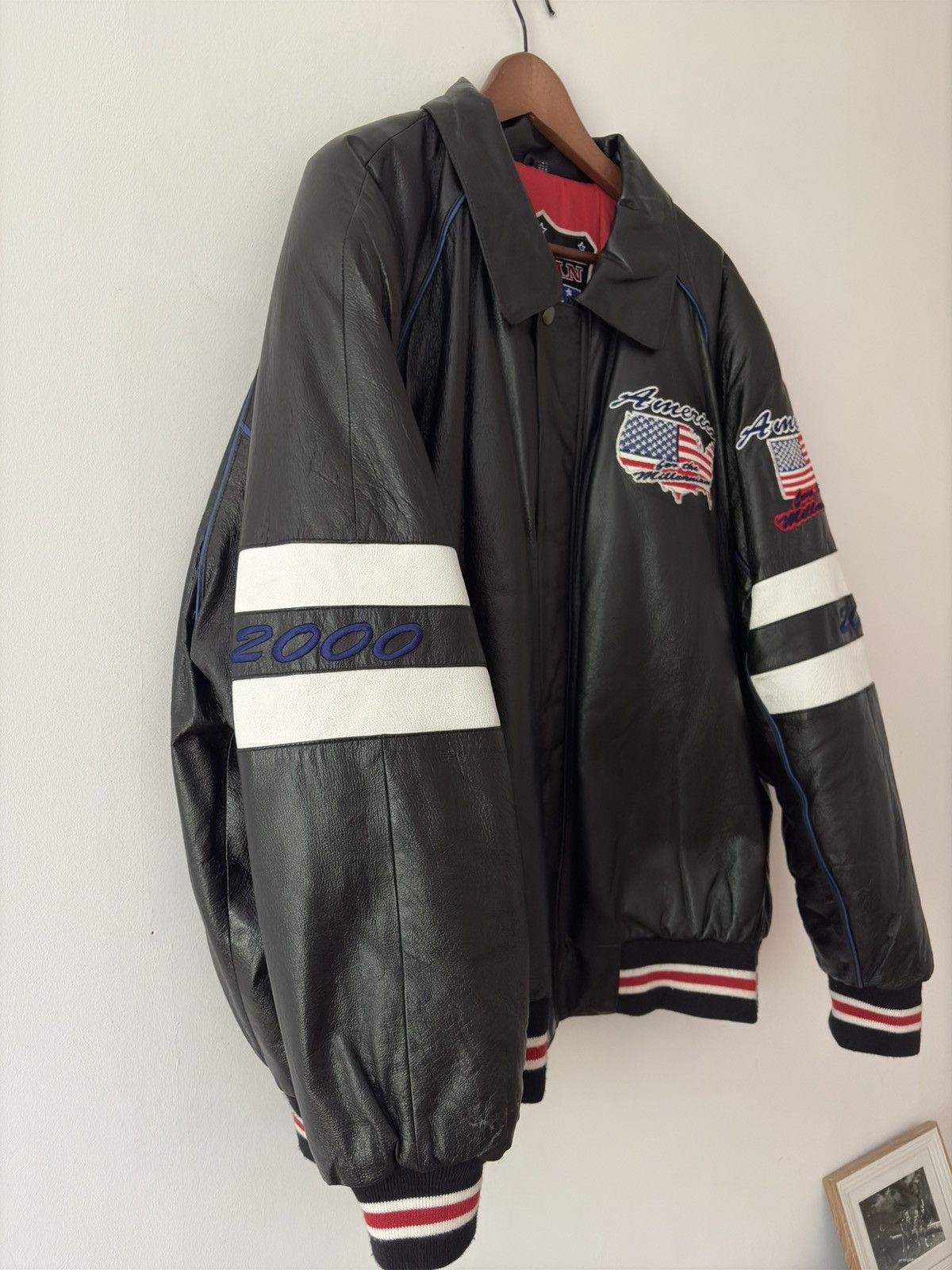Designer × Michael Hoban × Vintage Michael Hoban USA Millennium 2000 – Vintage Leather Jacket Size US XL / EU 56 / 4 - 5 Thumbnail