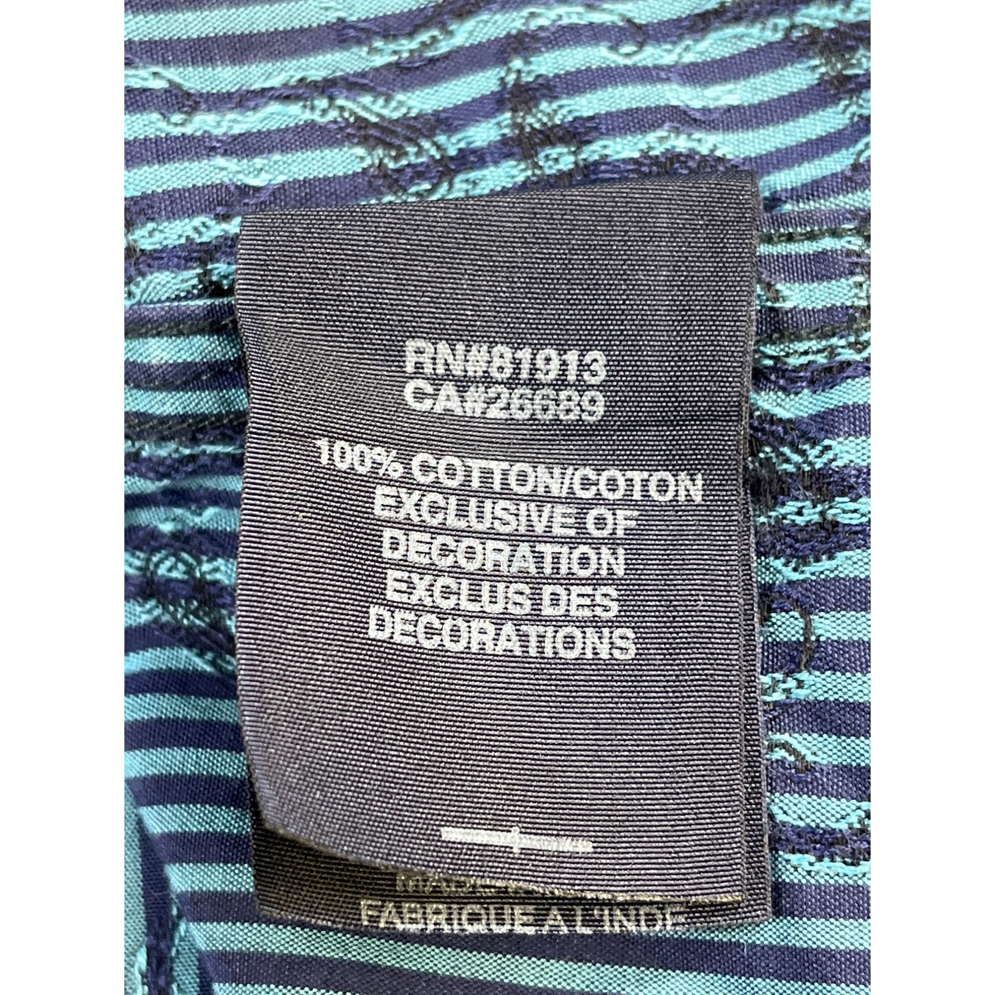 Robert Graham Robert Graham Men's Blue Striped & Paisley Button Up Shirt S Size US S / EU 44-46 / 1 - 7 Thumbnail