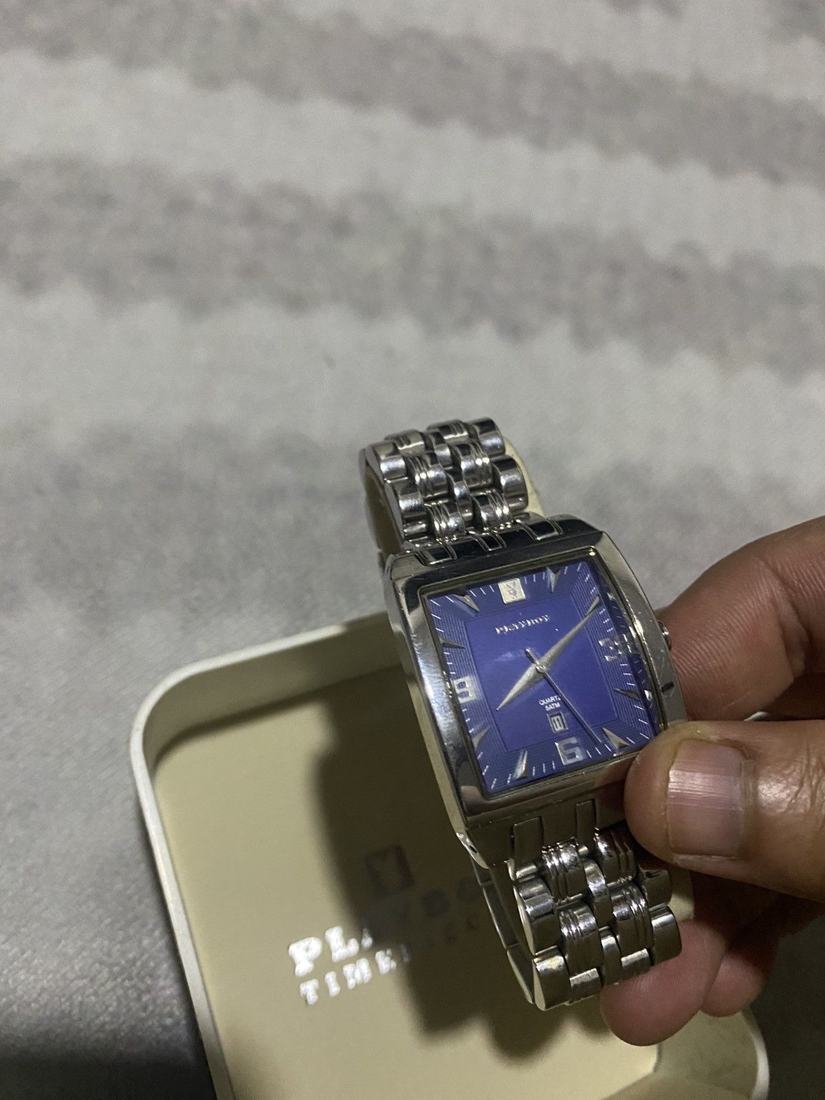 Playboy × Vintage NOS! Playboy Timepieces Gents Watch Square Dial + Necklace Size ONE SIZE - 3 Thumbnail
