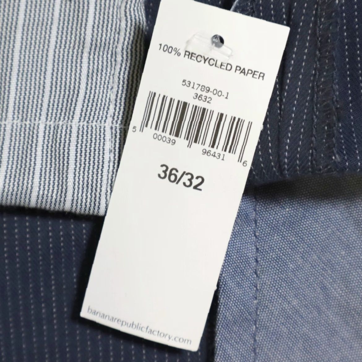 Banana Republic Banana Republic Slim Fit Stretch Chino Pants Navy Blue Striped Men's 36 Size US 36 / EU 52 - 6 Thumbnail