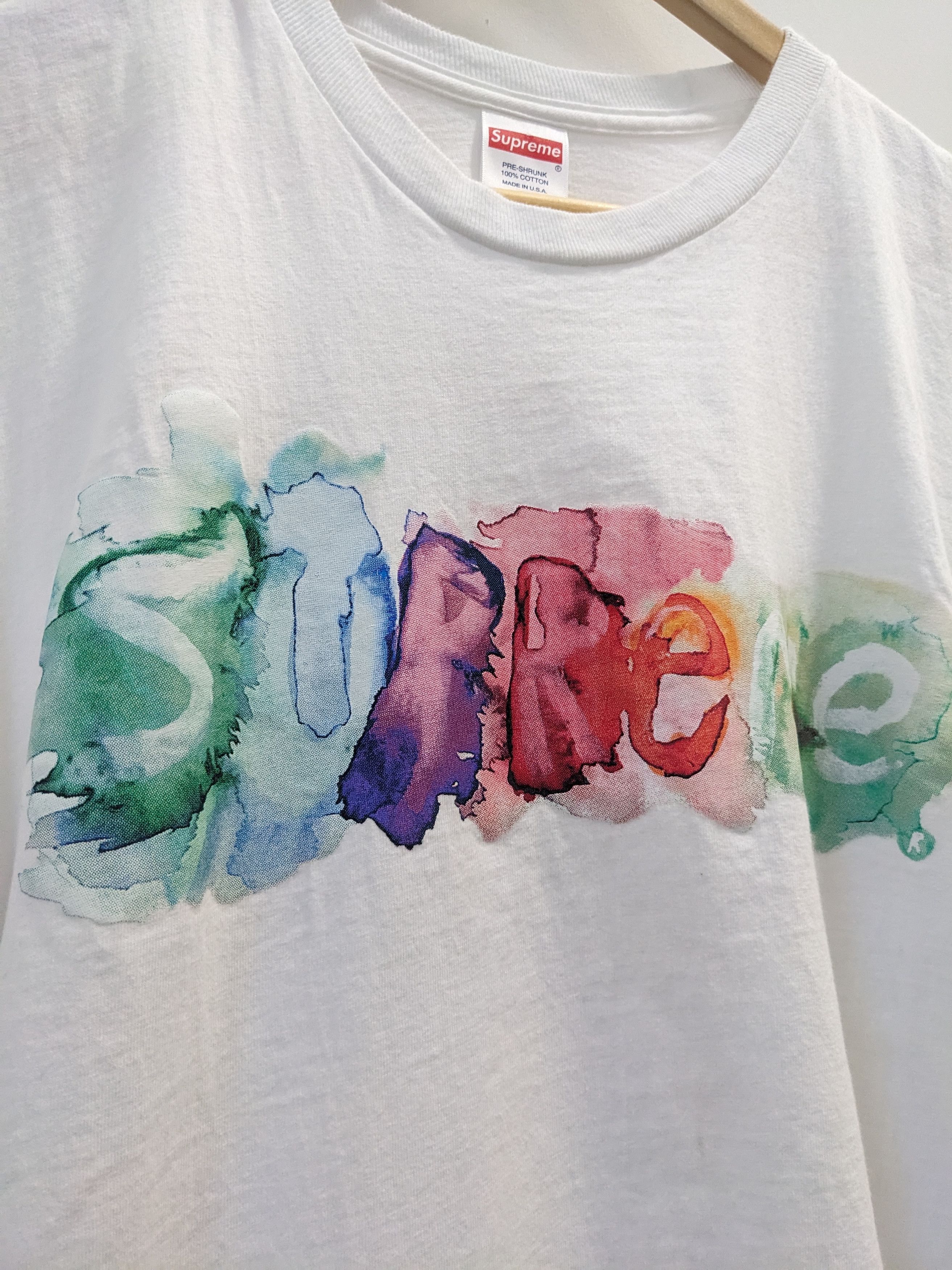 Supreme Supreme Watercolor T-shirt White 2023 Logo XL 23 Size US XL / EU 56 / 4 - 3 Thumbnail