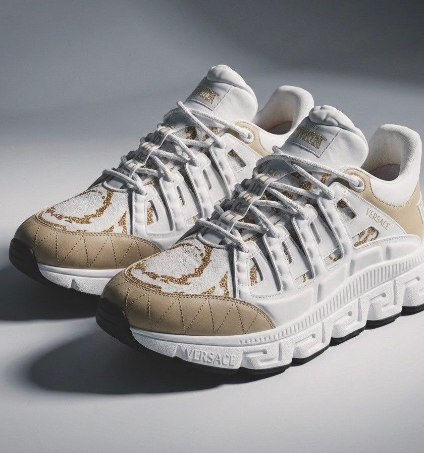 Versace 🔥VERSACE TRIGRECA DESIGNER SNEAKERS | SIZE 9 / 46 EU🔥 Size US 9 / EU 42 - 1 Thumbnail