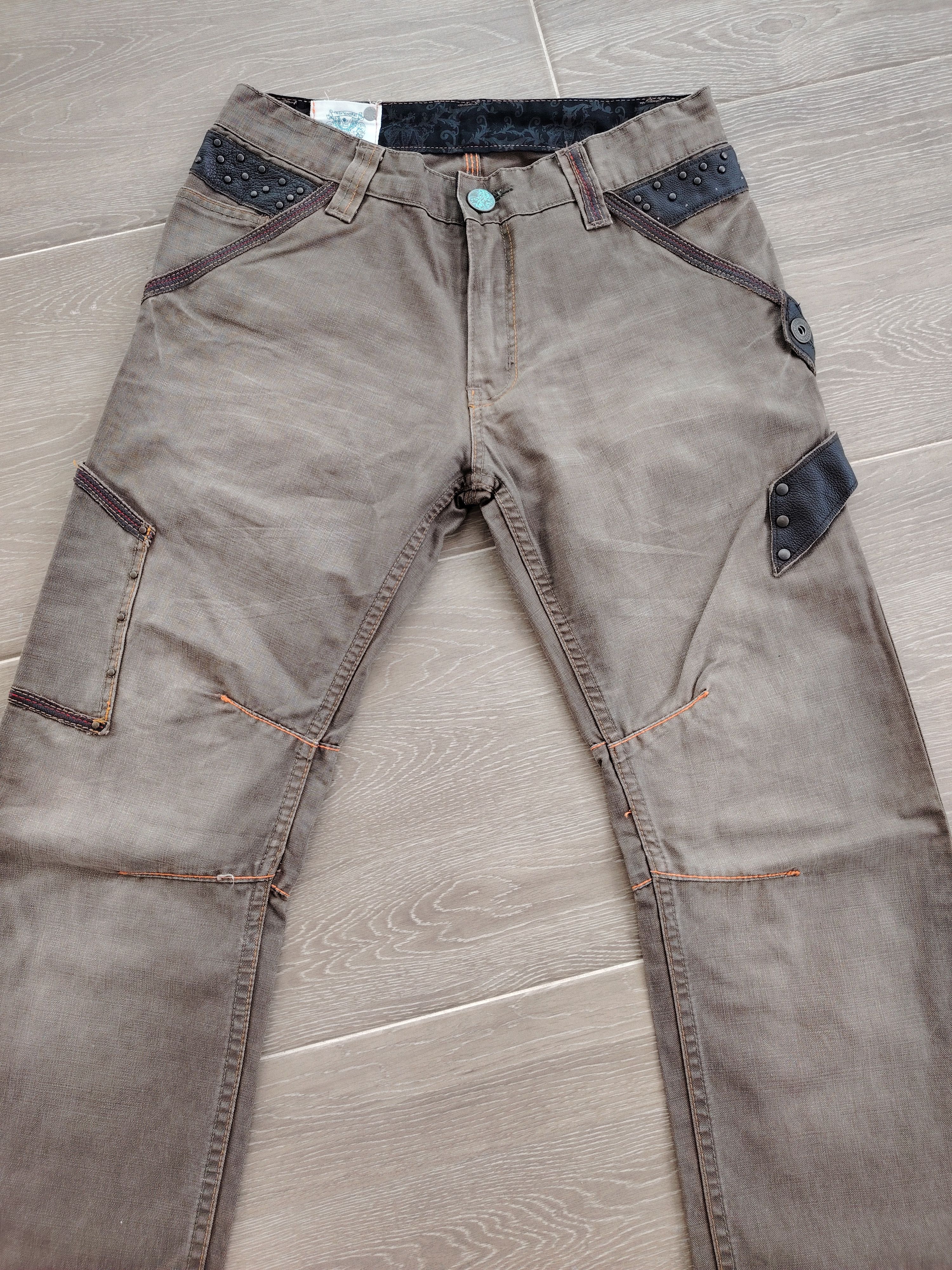 Japanese Brand Rare Japanese Twenty Works Studded Leather Jeans Pant Size US 30 / EU 46 - 2 Thumbnail
