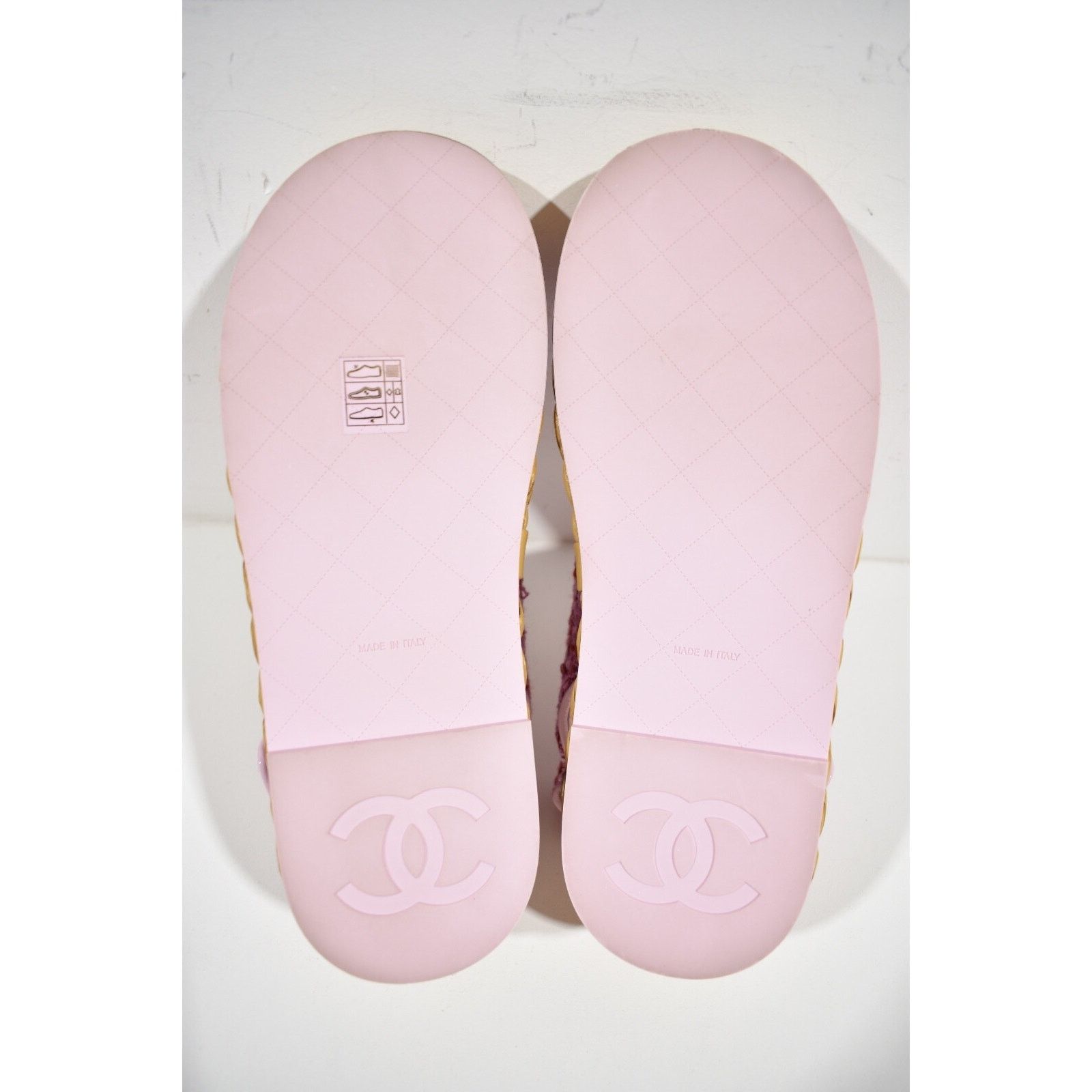 Chanel Chanel 22P Pink Purple Tweed Braid CC Logo Mule Slide Size US 10 / IT 40 - 12 Thumbnail