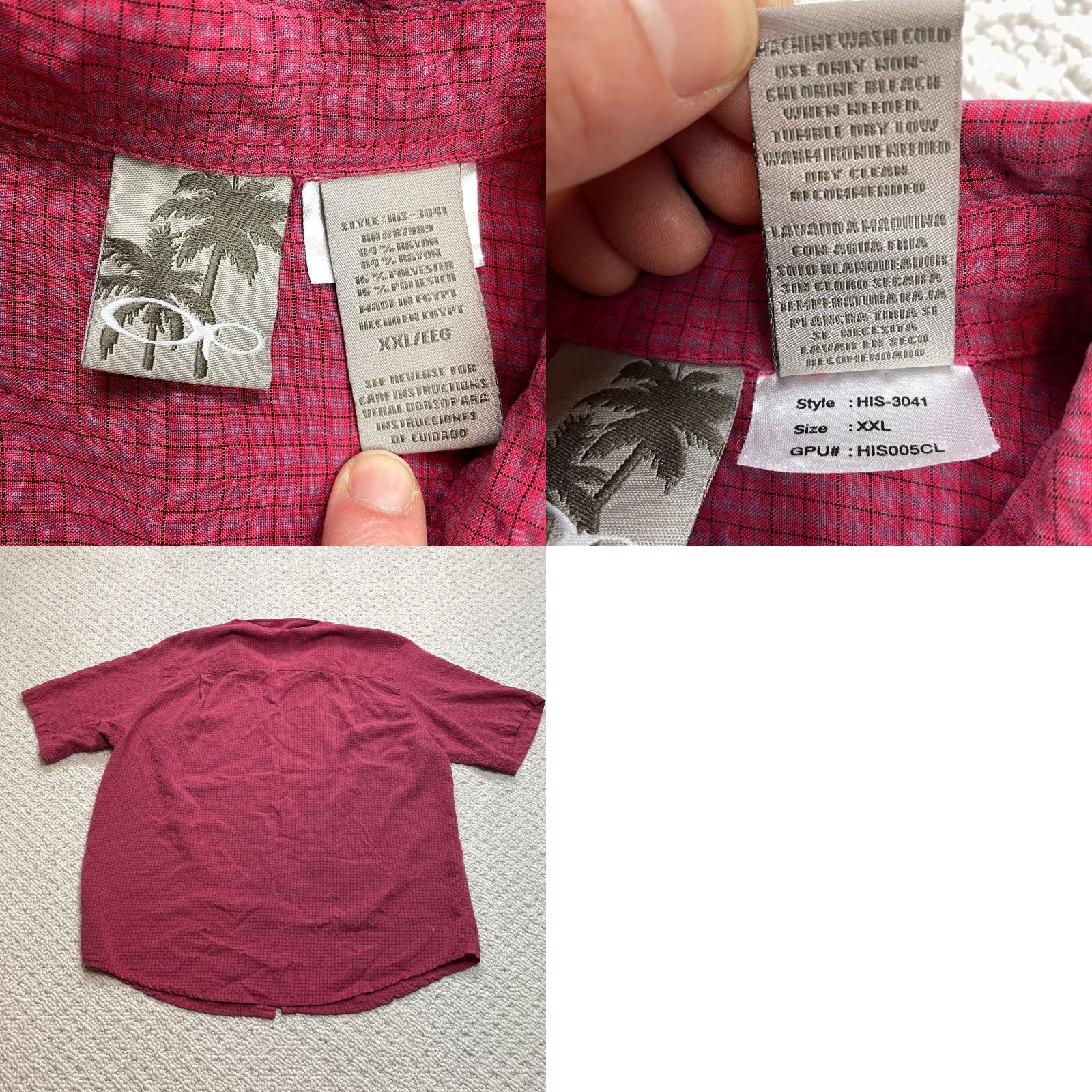 Ocean Pacific OP Button Up Shirt Mens 2XL Red Check Short Sleeve Rayon Ocean Pacific Button-Up Collared Shirt Casual Mens 2XL Red Check Ocean Pacific Size US XXL / EU 58 / 5 - 8 Thumbnail