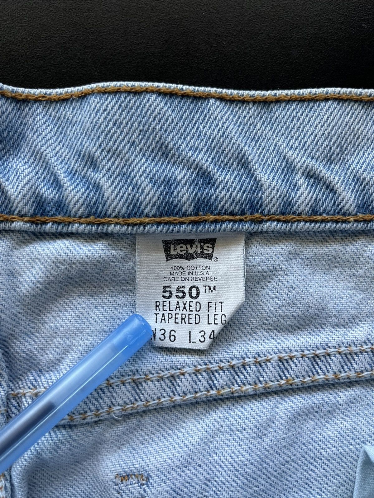 Levi's × Vintage Vintage Levi’s 550 orange tab made in USA jeans Size US 34 / EU 50 - 3 Thumbnail