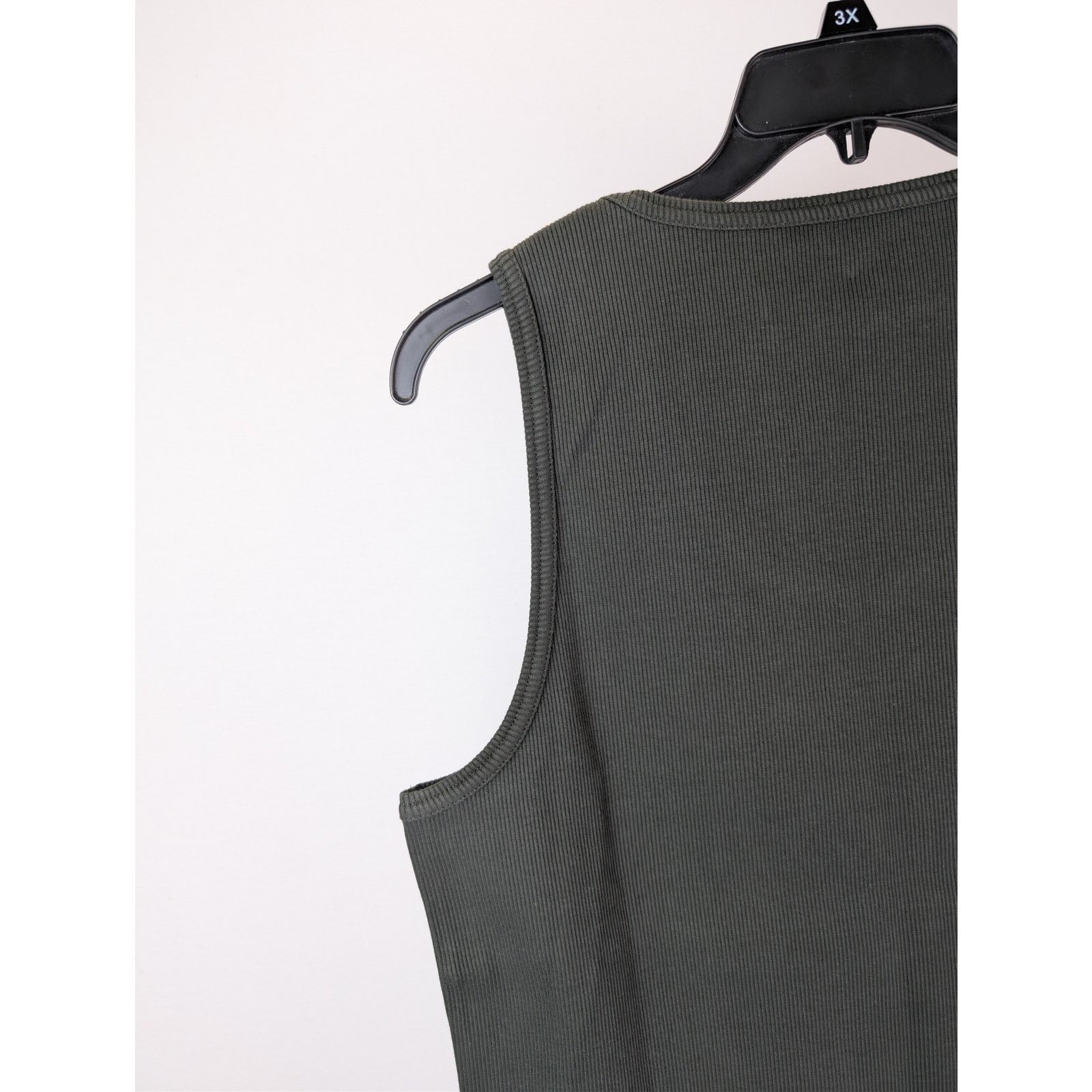 Bottega Veneta o1rshd1 Stretch Cotton Rib Tank Top in Dark Green Size US XL / EU 56 / 4 - 14 Thumbnail