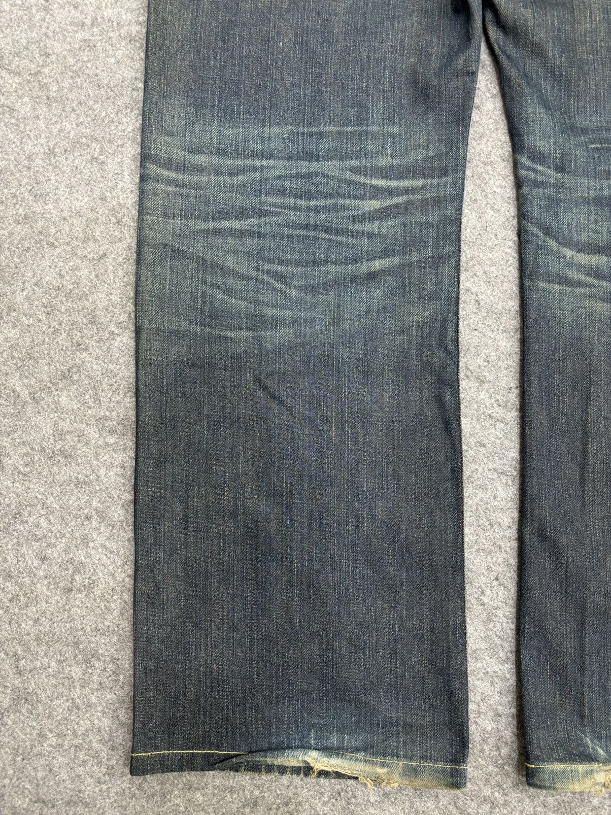 Designer 💥Artisanal💥NaMiNoRiTaTsujin Japanese Designer Denim F554 Size US 37 - 17 Thumbnail