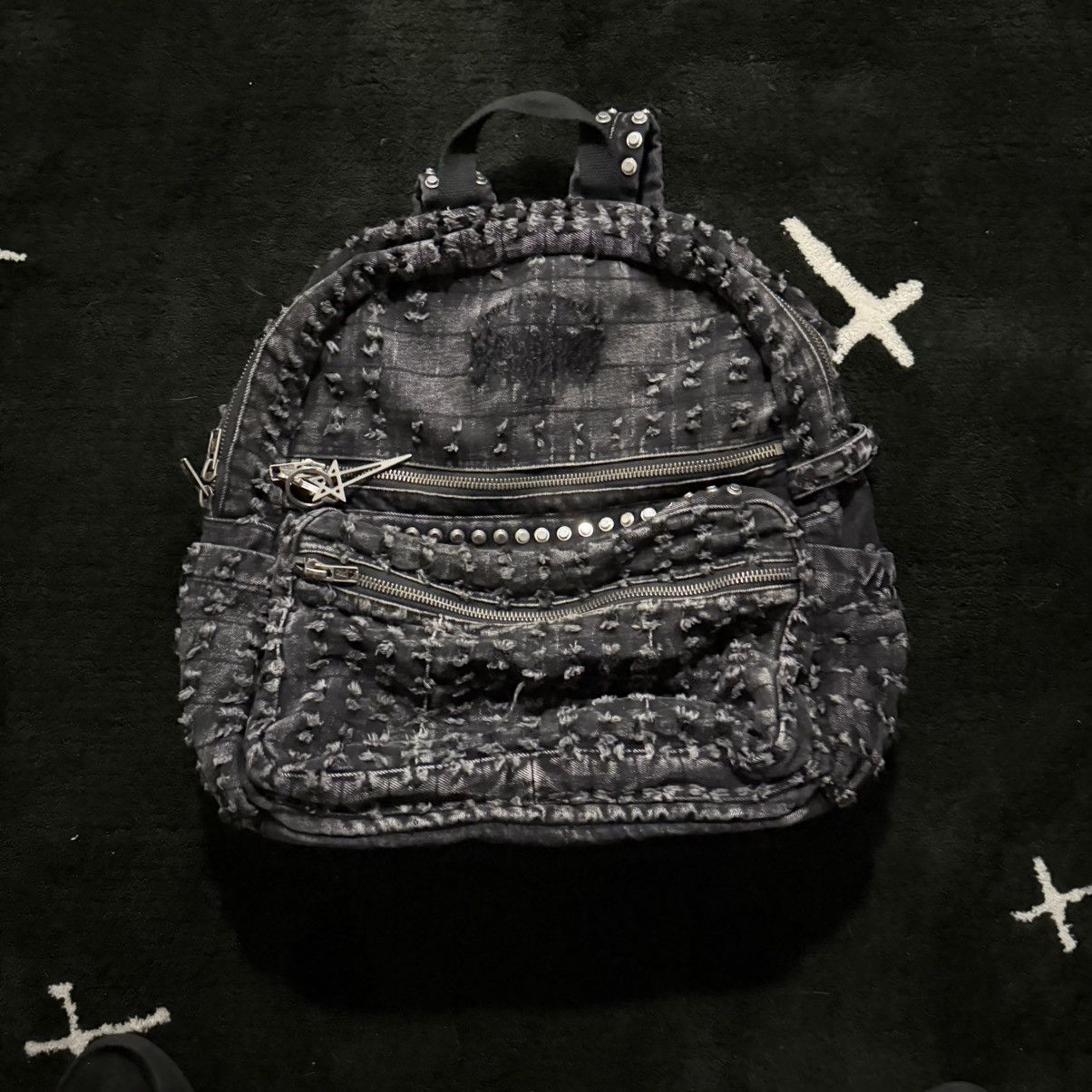 Reckless Scholars SS25 - Thrashed Denim Backpack Size ONE SIZE - 1 Thumbnail