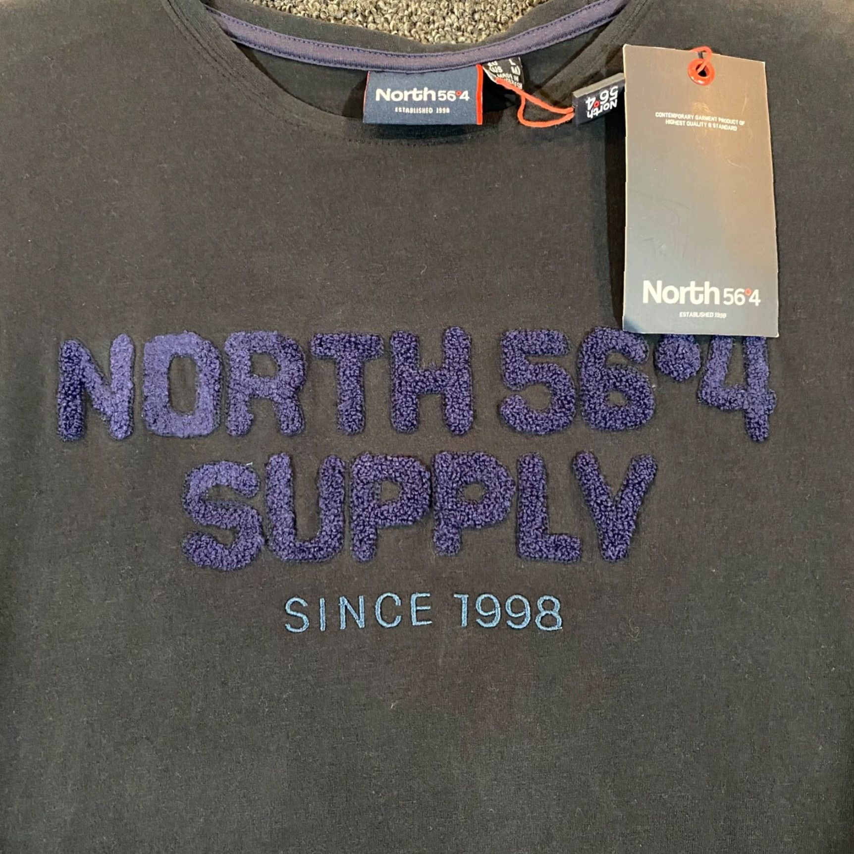 Vintage North 56*4 Shirt Mens Medium Navy Blue Supply Tee Short Sleeve NEW 1998 56-4 Size US M / EU 48-50 / 2 - 2 Thumbnail