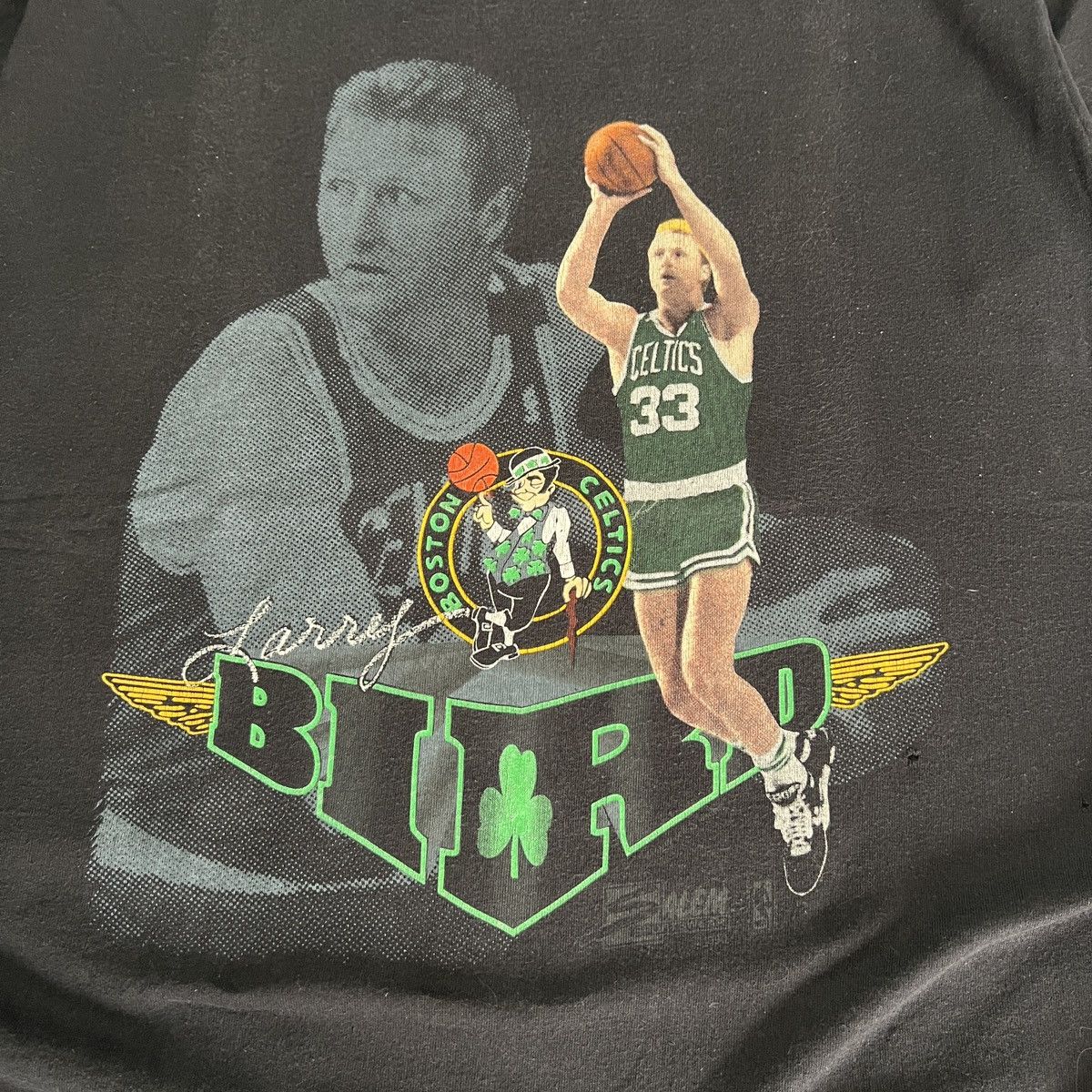 NBA × Salem Sportswear × Vintage Vintage Rare Larry Bird Boston Celtic NBA Salem Sportwear Size US XL / EU 56 / 4 - 2 Thumbnail