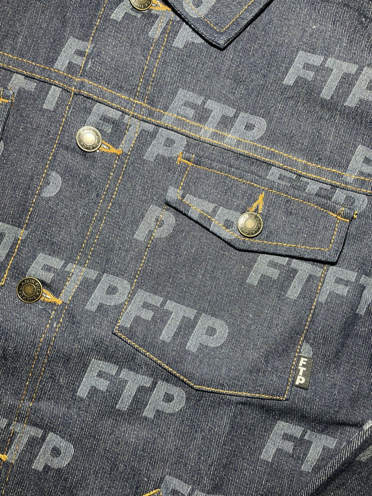 Fuck The Population FTP All Over Denim Jacket (Small) Size US S / EU 44-46 / 1 - 2 Thumbnail