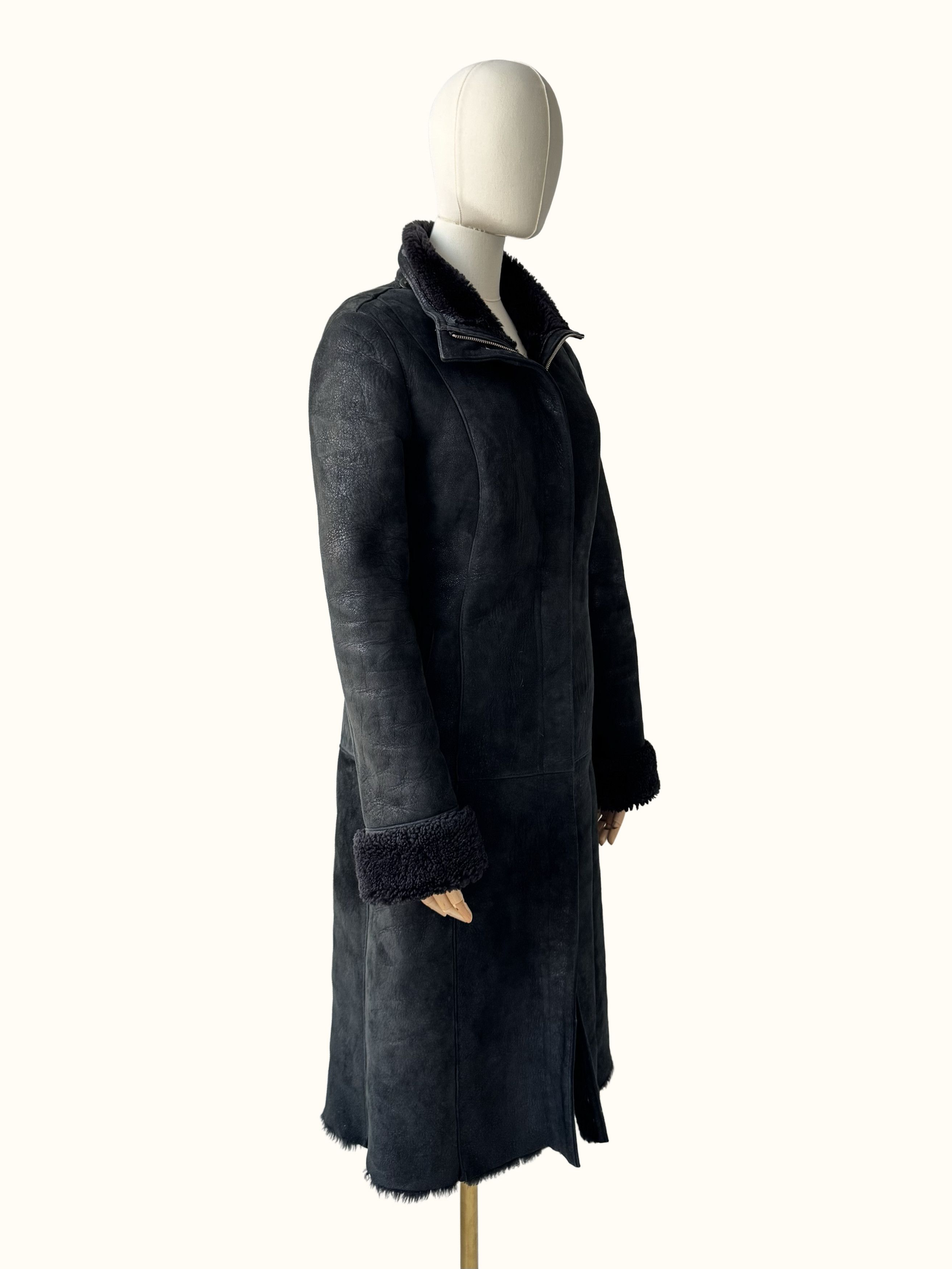 Vintage Vintage Real Sheepskin Coat (B550) Size S / US 4 / IT 40 - 2 Thumbnail