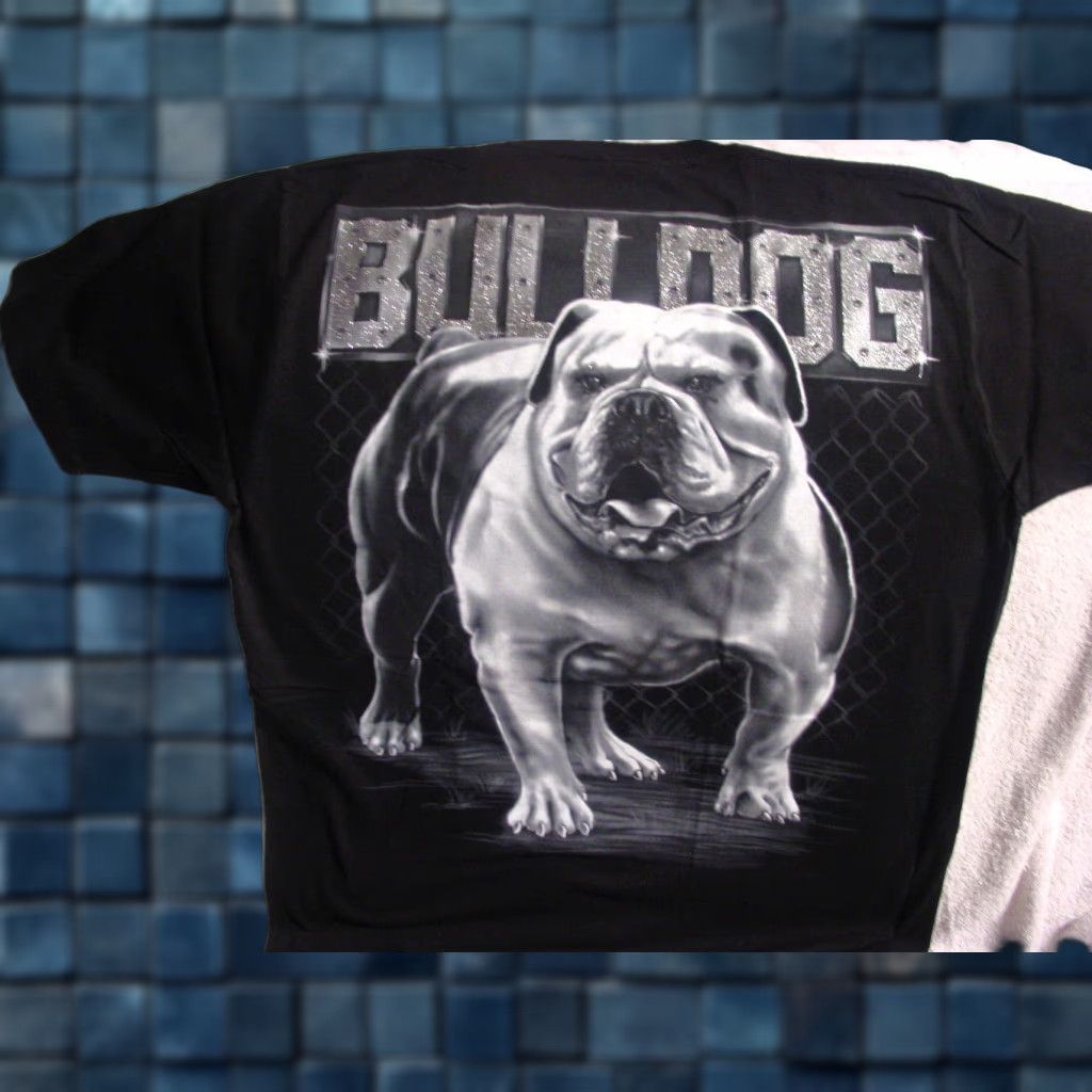 Vintage BULLDOG Graphic T-Shirt Men Medium Black 100% Cotton Short Sleeve Size US M / EU 48-50 / 2 - 1 Thumbnail