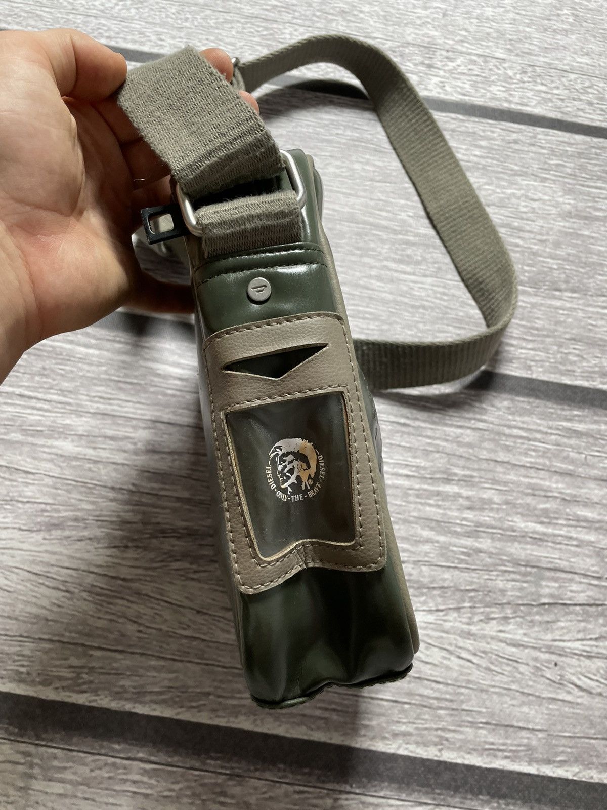Diesel Diesel Vintage Big Logo Khaki Y2K Crossbody Shoulder Bag Size ONE SIZE - 4 Thumbnail