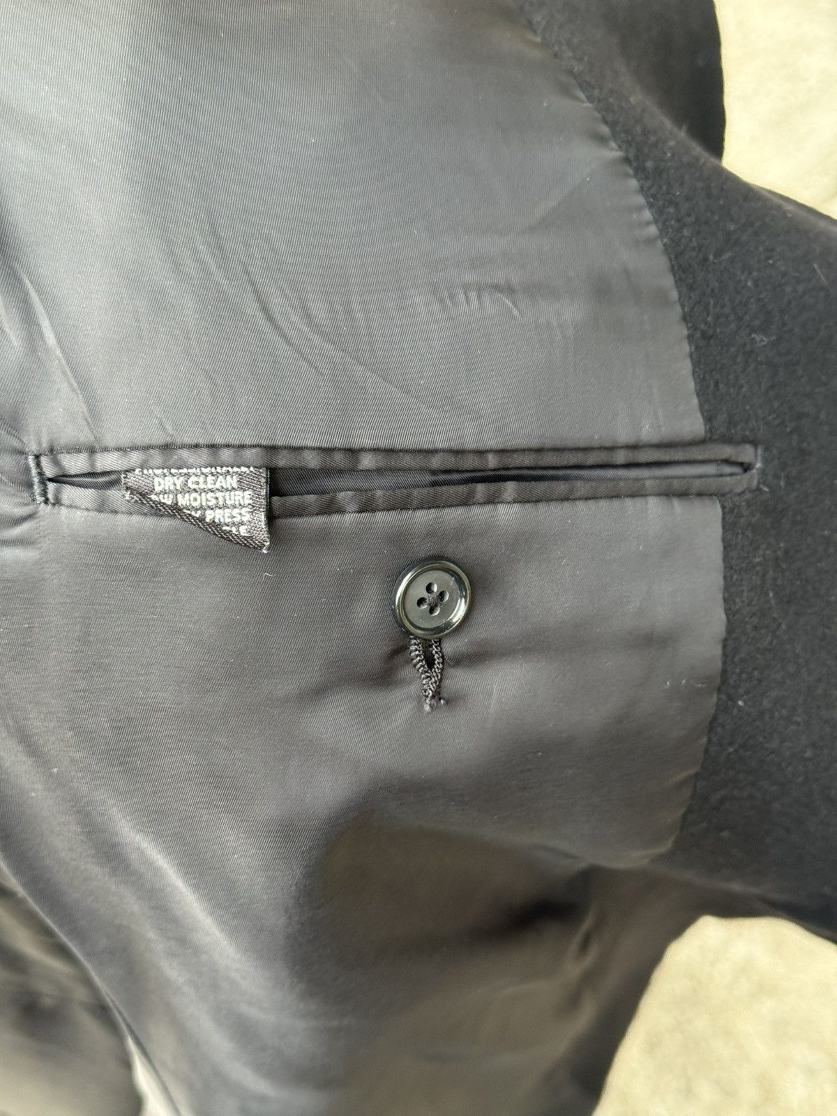 Jos. A. Bank 90s Single-Breasted Black Cashmere Overcoat Size US L / EU 52-54 / 3 - 7 Thumbnail