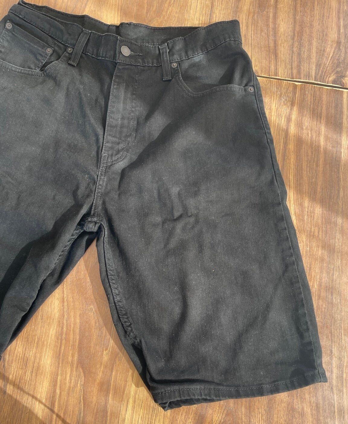 Levi's Vintage Clothing Levis' Regular Fit Mens Size 34 Two Denim Black/Blue Shorts Size US 34 / EU 50 - 2 Thumbnail