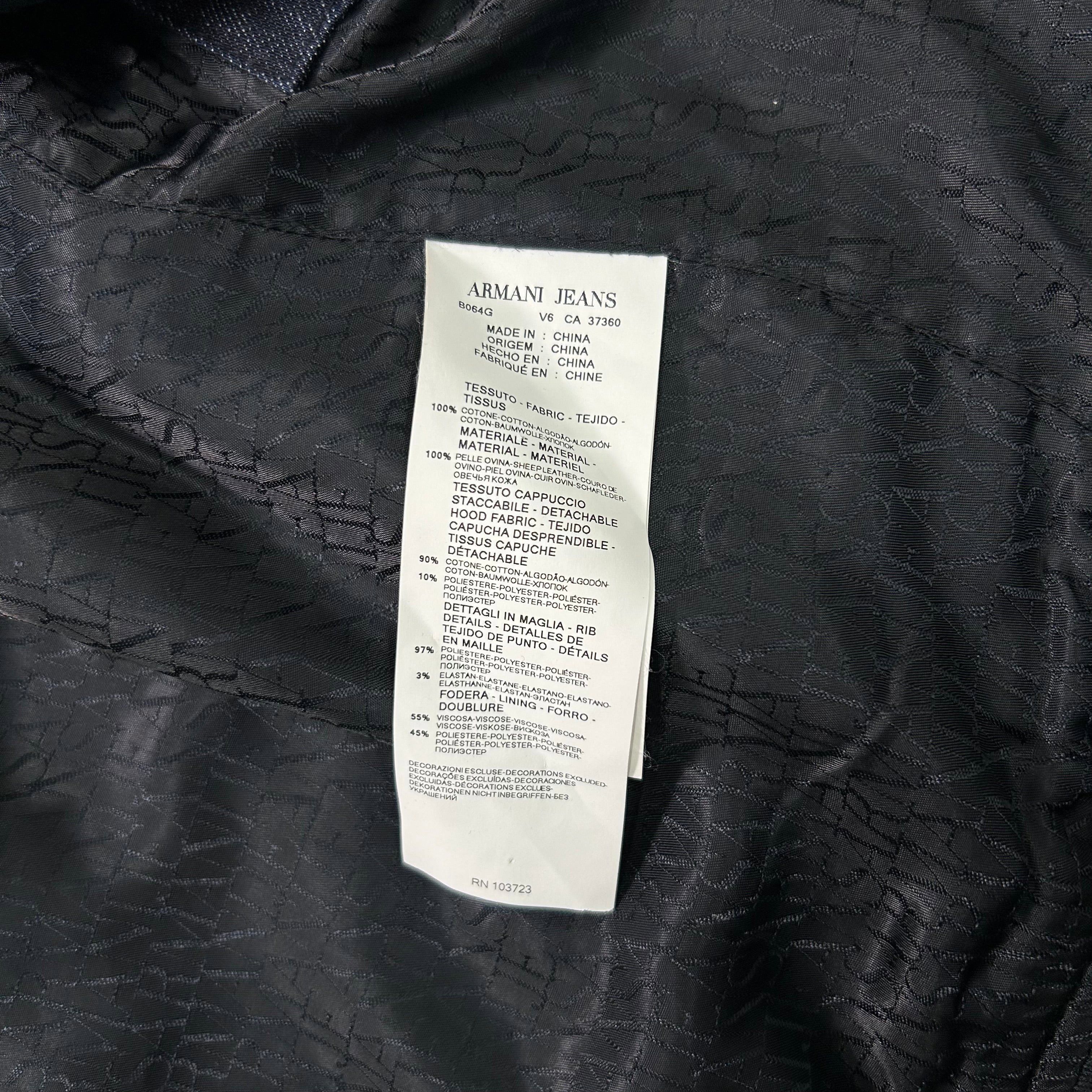 Armani Armani Jeans Double Layer Dark Blue Denim Jacket Size US XS / EU 42 / 0 - 7 Thumbnail