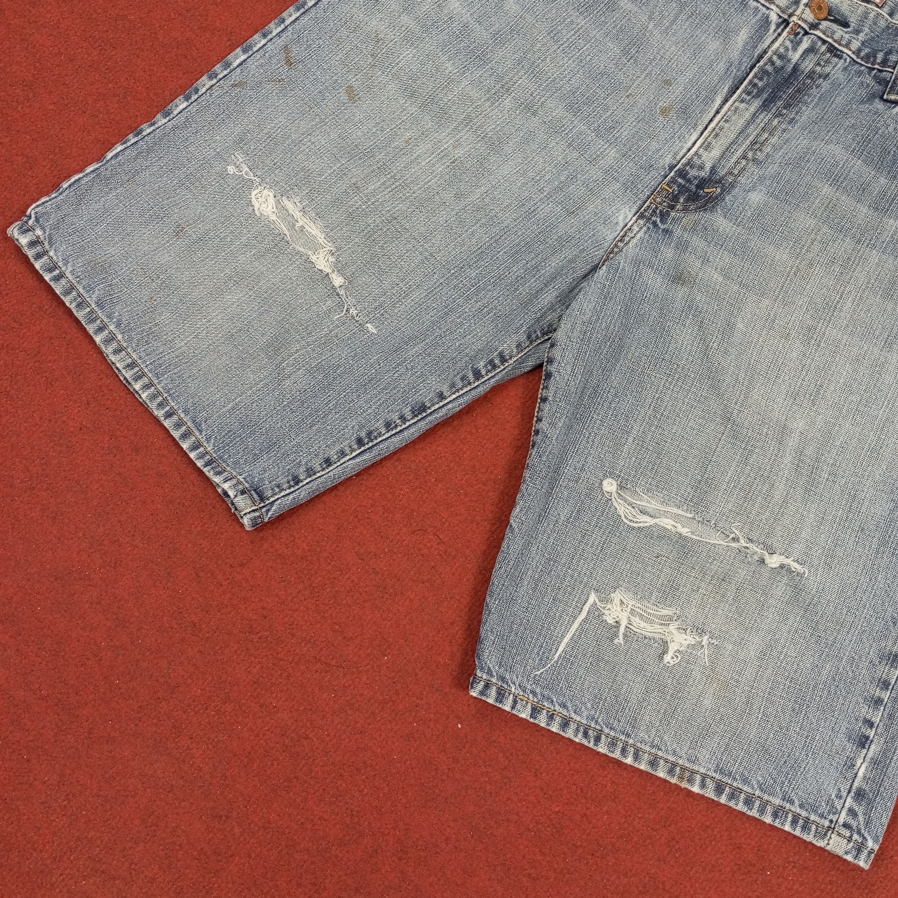 Levi's × Vintage Levis Short Jeans Distressed Streetwear Summer Style Size US 34 / EU 50 - 3 Thumbnail