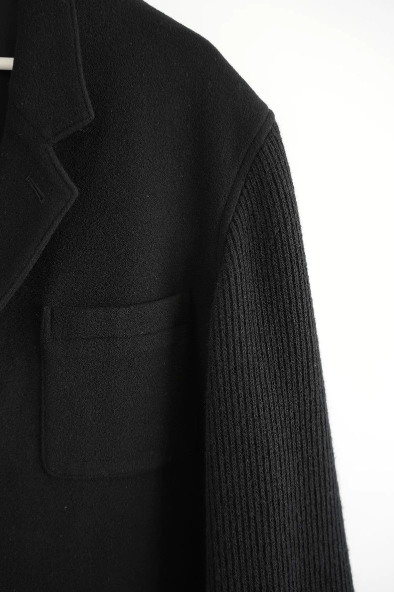 Yohji Yamamoto Yohji Yamamoto size 3 90s knitted sleeve cashmere blazer Size 36R - 5 Thumbnail