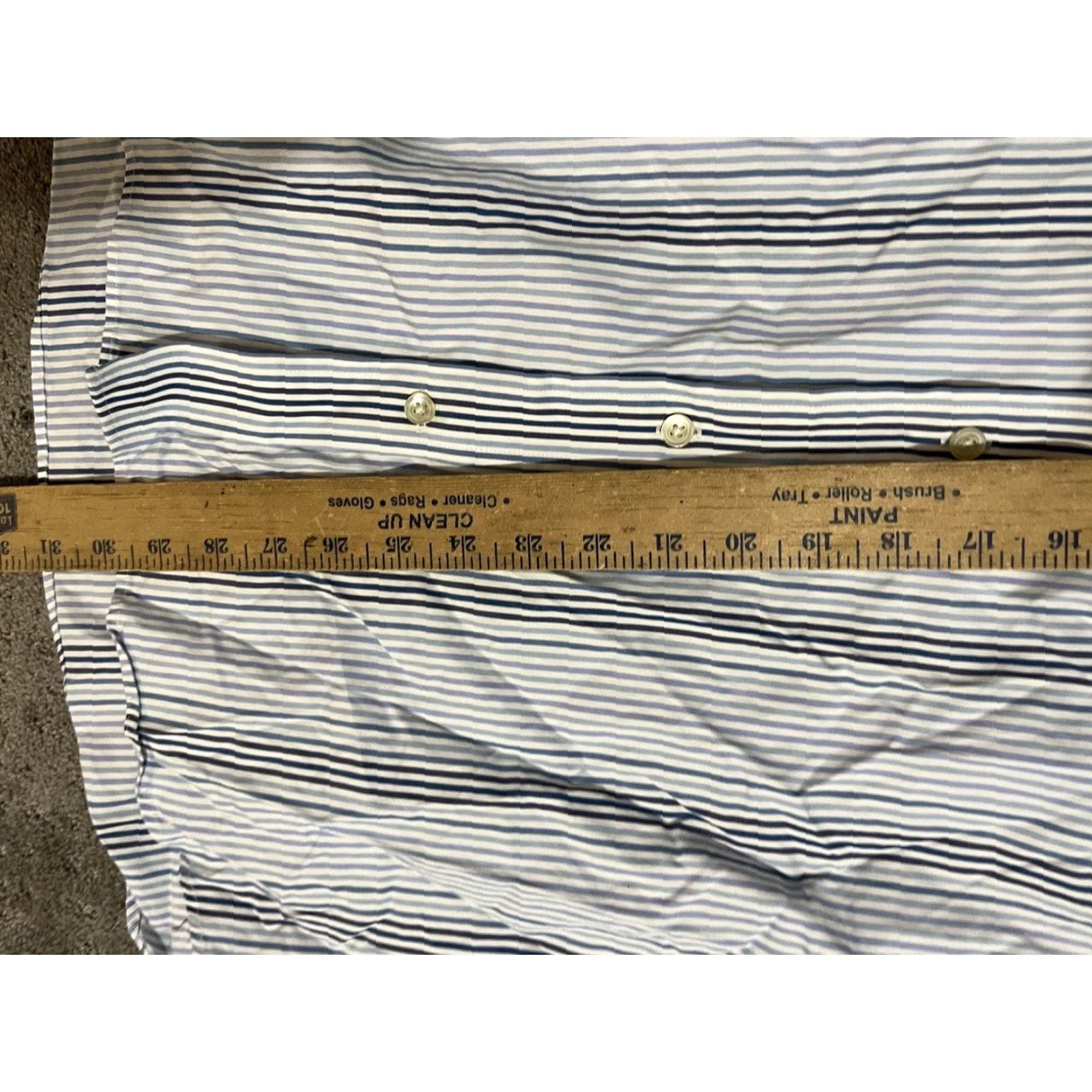 Express EXPRESS DESIGN STUDIO Dress Shirt XL Blue Striped Classic Button-Down 100% Cotton Men - Size XL - Regular Fit - Men's Shirt Size 46R - 5 Thumbnail