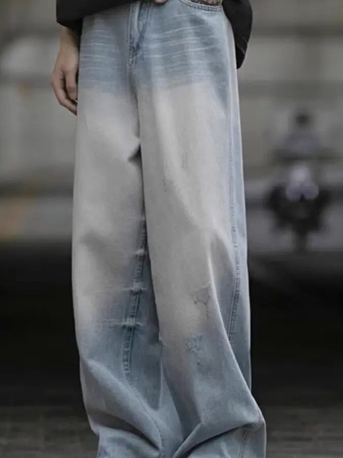 Japanese Brand × Jean Retro loose wide leg straight leg jeans Size US 30 / EU 46 - 4 Thumbnail