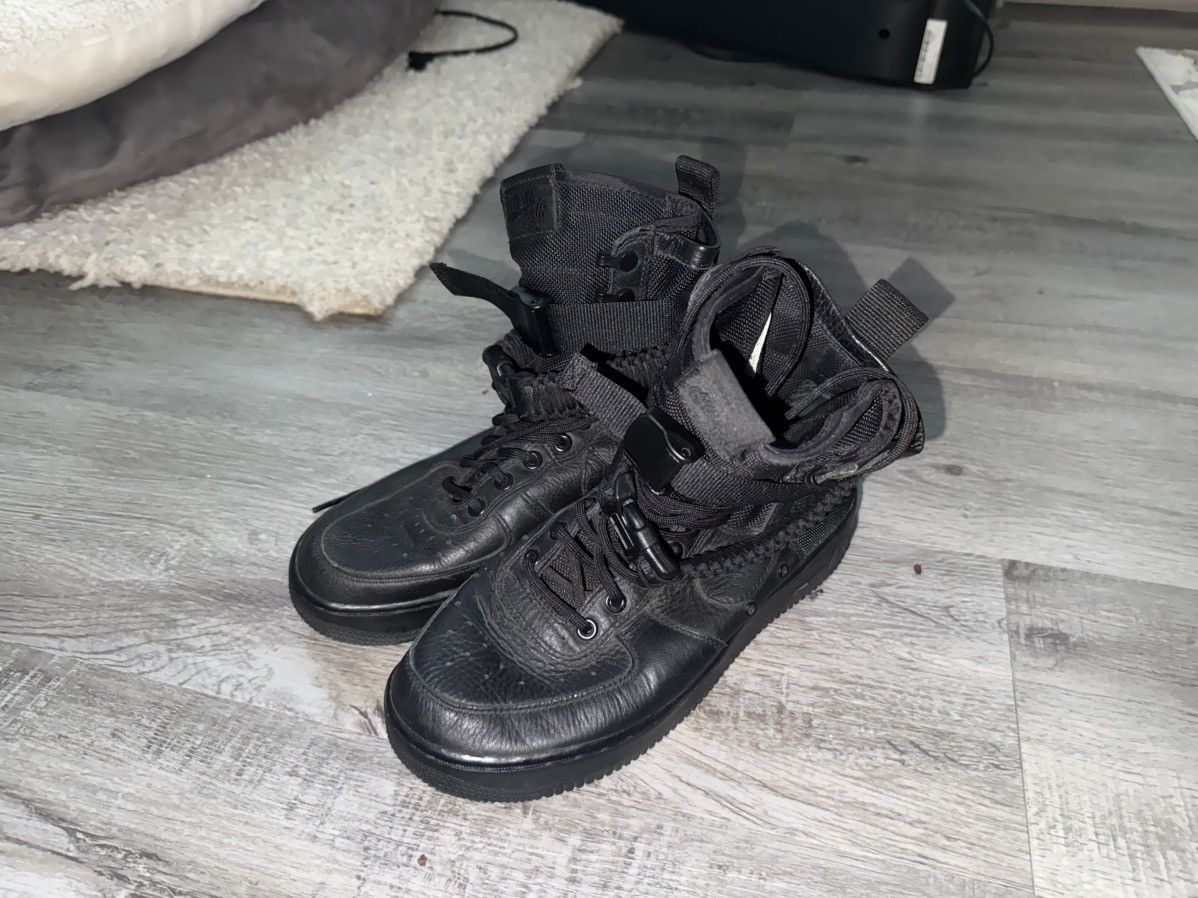 Nike Nike SF Air Force 1 High Triple Black Size US 8.5 / IT 38.5 - 1 Thumbnail