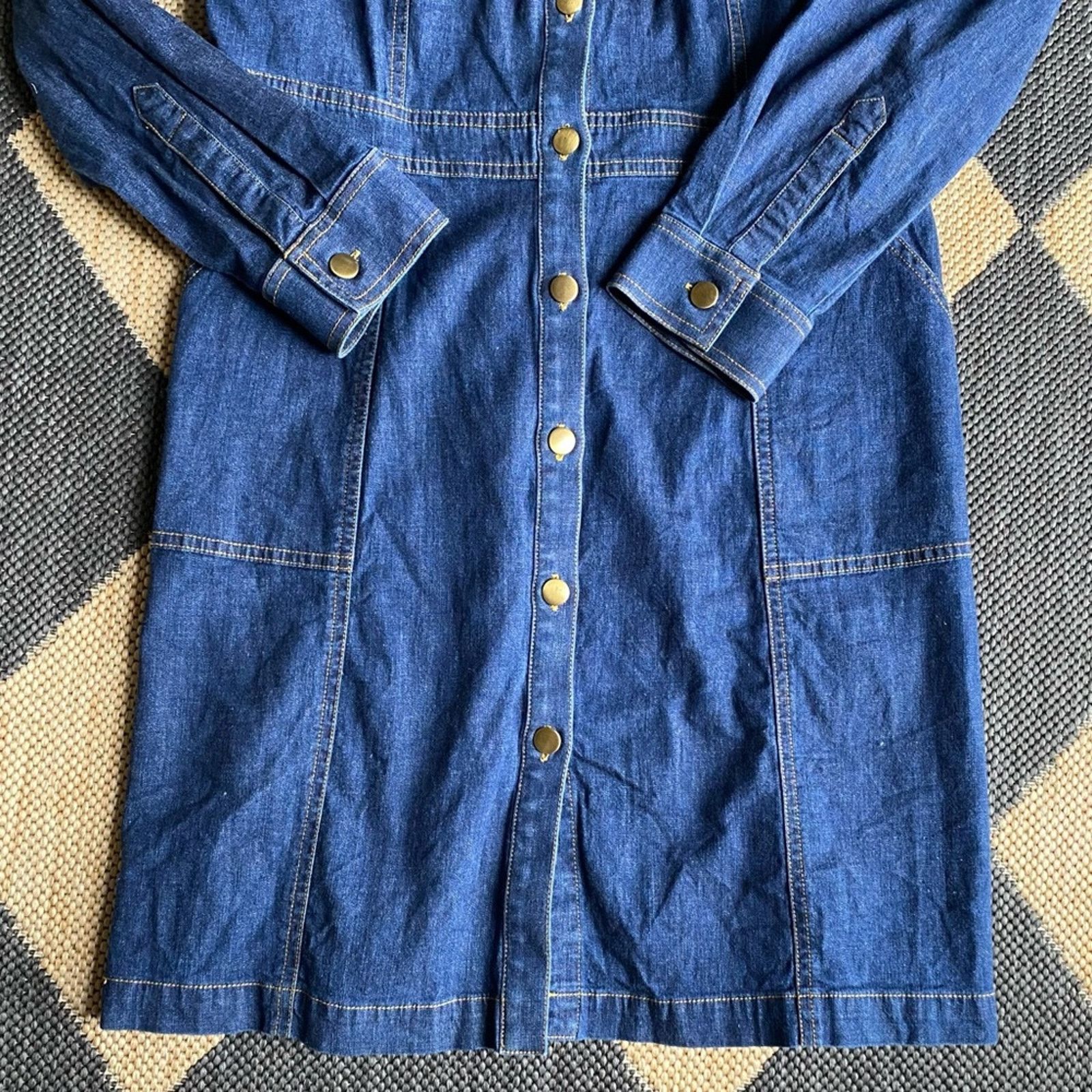 UNTUCKit UNTUCKit • Annie Cotton Lycra Women’s Denim Shirt Dress 8 Size M / US 6-8 / IT 42-44 - 11 Thumbnail