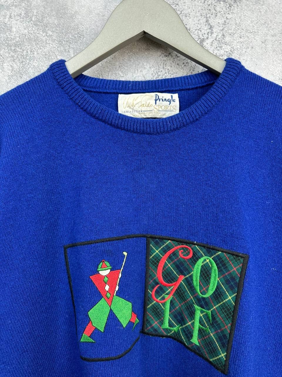 Pringle Of Scotland Pringle of Scotland Vintage Golf Sweater Crew Scotland Wool Size US XL / EU 56 / 4 - 4 Thumbnail
