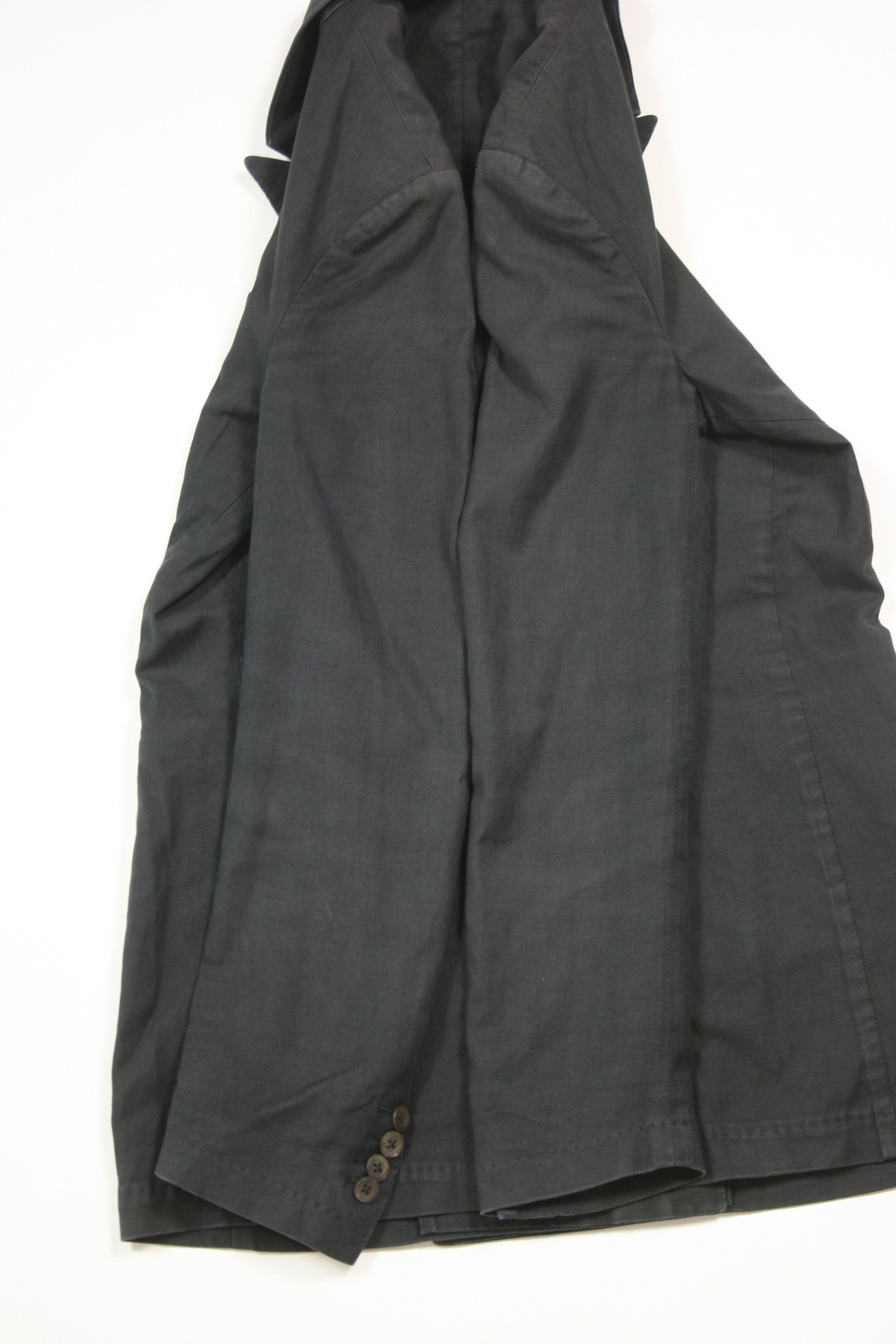 Dries Van Noten 00S Cotton Paper Garment Dyed D-B Oversize Blazer Vintage Size XS / US 0-2 / IT 36-38 - 9 Thumbnail