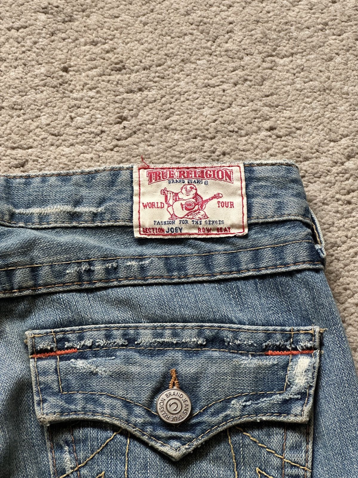 True Religion 2000s True Religion Distressed Flare Jeans Size US 30 / EU 46 - 14 Thumbnail