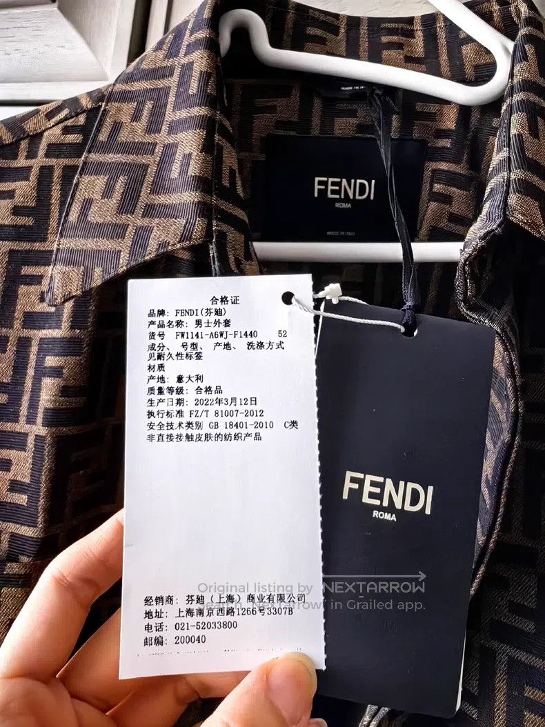 Fendi Fendi Classic Logo Printed Jacket Size US L / EU 52-54 / 3 - 2 Thumbnail