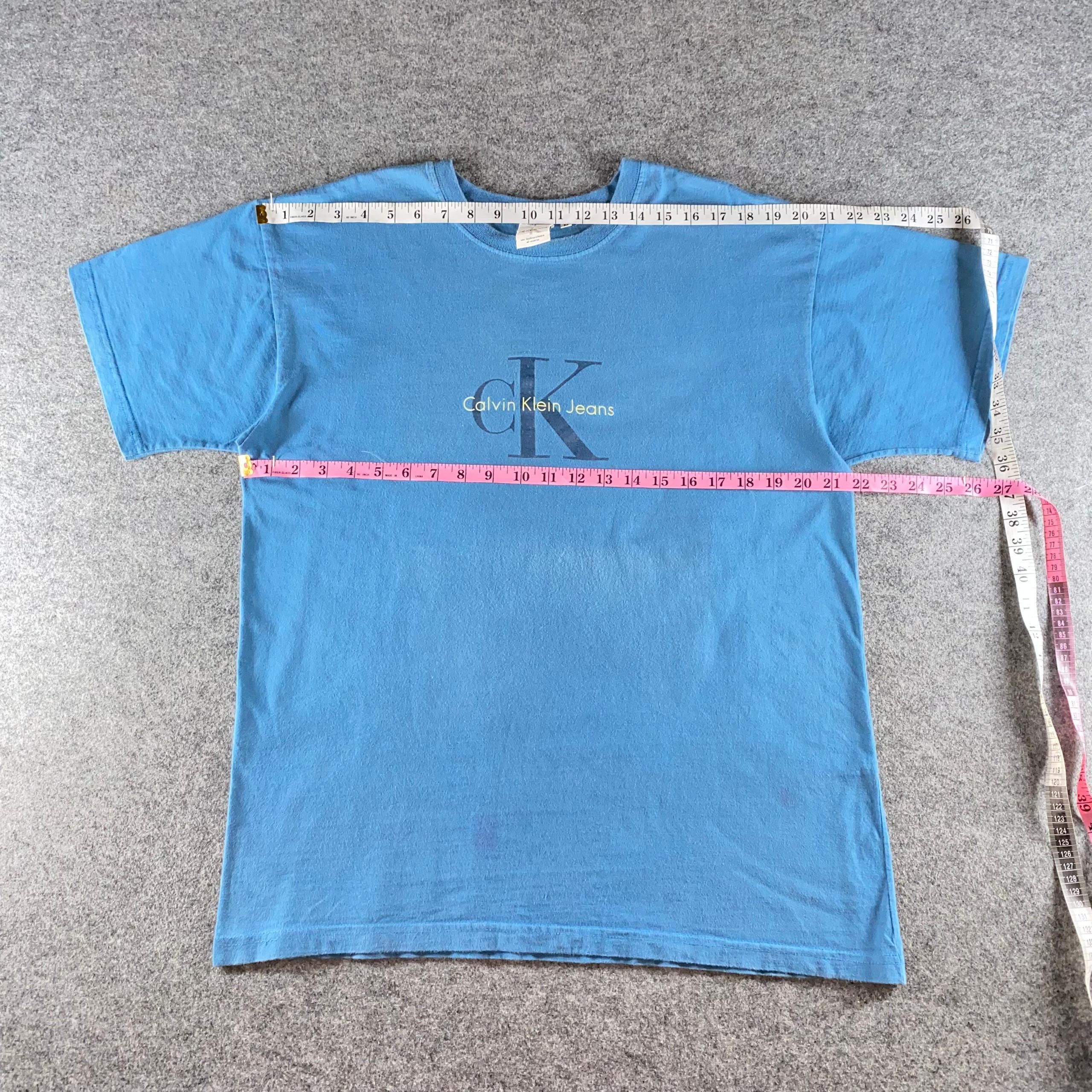 Calvin Klein 205W39NYC Vintage Calvin Klein Spell Out Tshirt Size US L / EU 52-54 / 3 - 3 Thumbnail