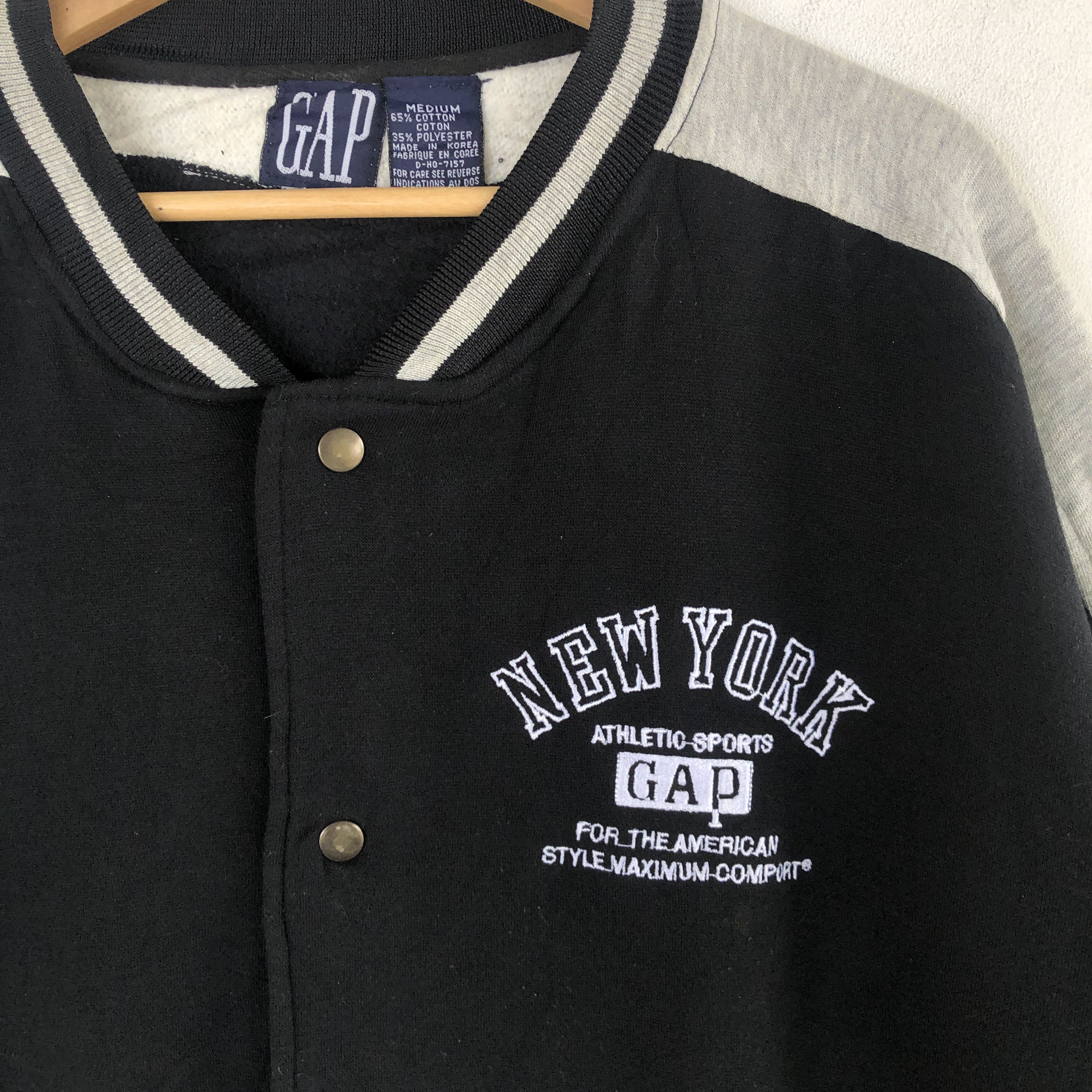 Gap × Vintage Vintage Y2K GAP Varsity Sweater Button Up Sweatshirt Size US L / EU 52-54 / 3 - 4 Thumbnail
