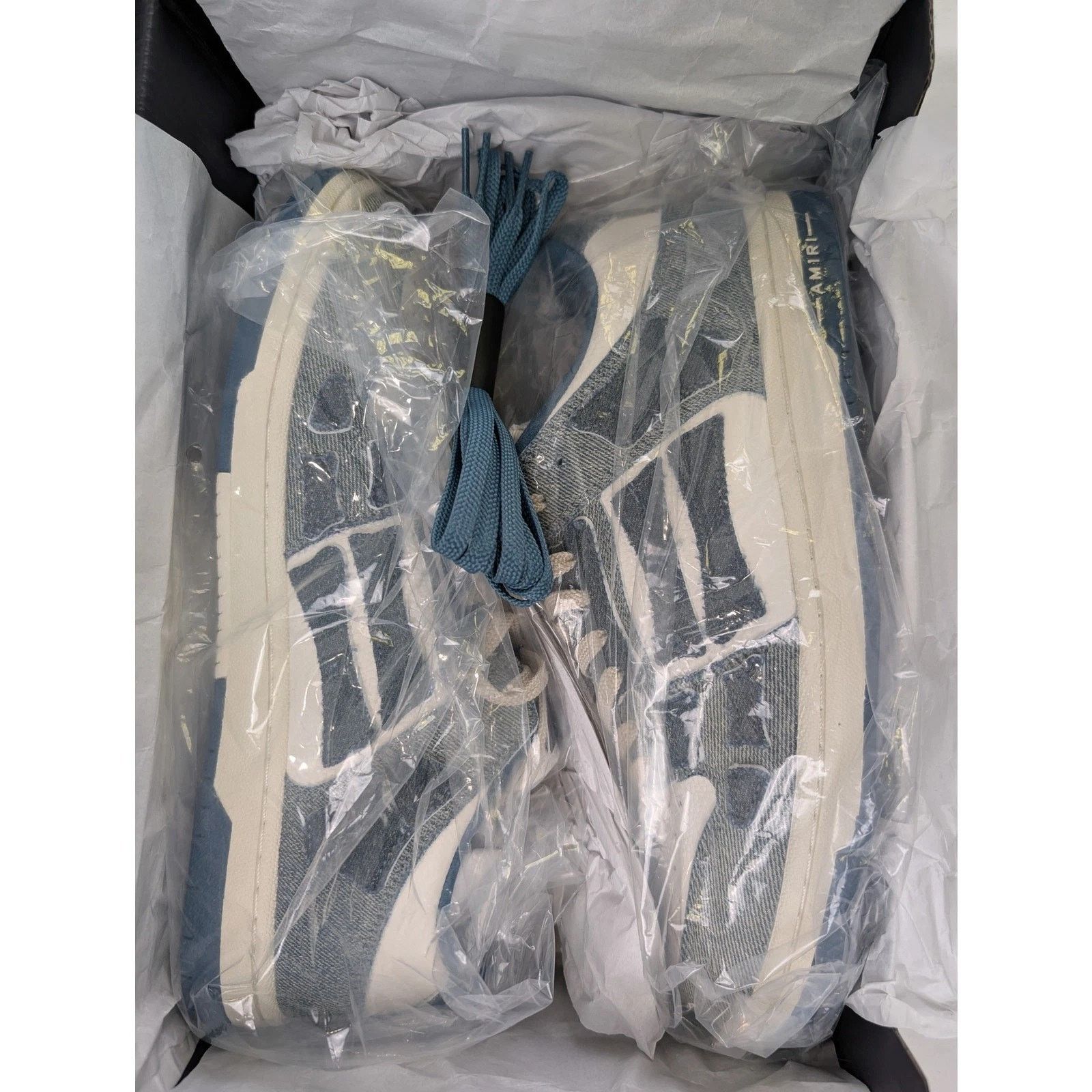Amiri o1rshd1 Vintage Denim Skel Top Low in Slate Blue Size US 11 / EU 44 - 19 Thumbnail