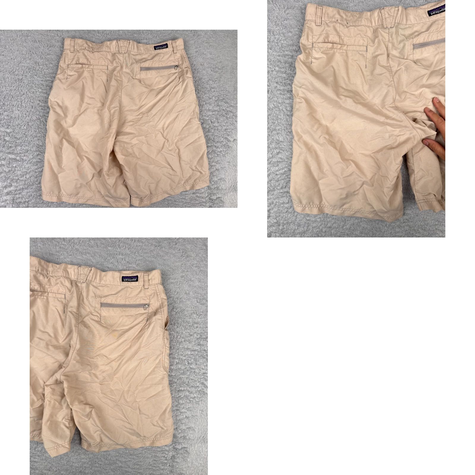 Patagonia VINTAGE Patagonia Shorts Adult 35 Beige Nylon Cargo Solid Pockets Mens Size US 35 - 10 Thumbnail