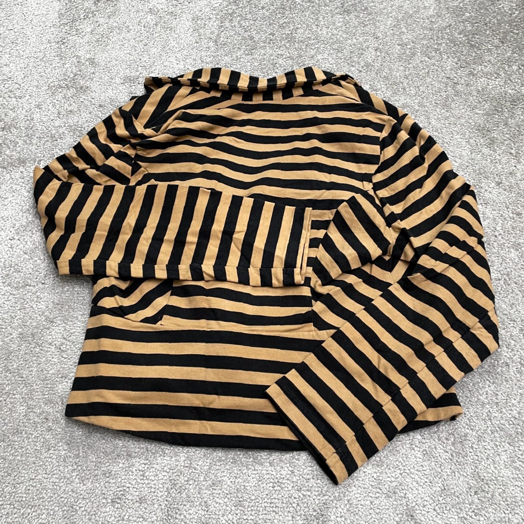 Vintage John Paul Richard Blazer Womens Large Brown Black Striped Cotton Casual Size L / US 10 / IT 46 - 2 Thumbnail