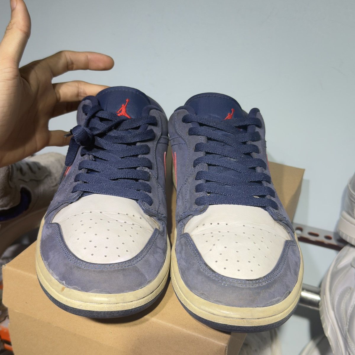 Jordan Brand Jordan 1 low " USA" Size US 9.5 / EU 42-43 - 4 Thumbnail