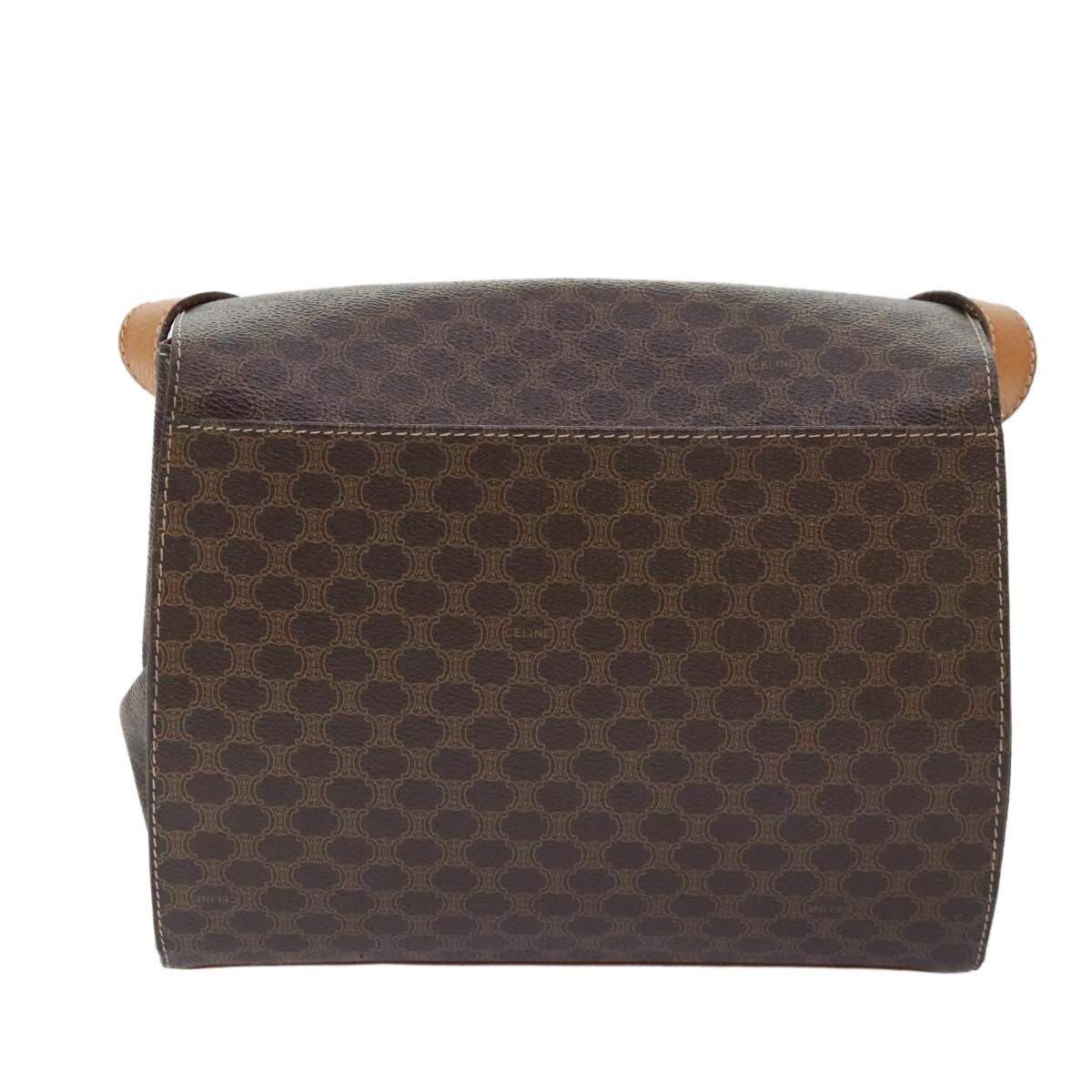 Celine CELINE Macadam Canvas Shoulder Bag Pvc Leather Brown Size ONE SIZE - 3 Thumbnail