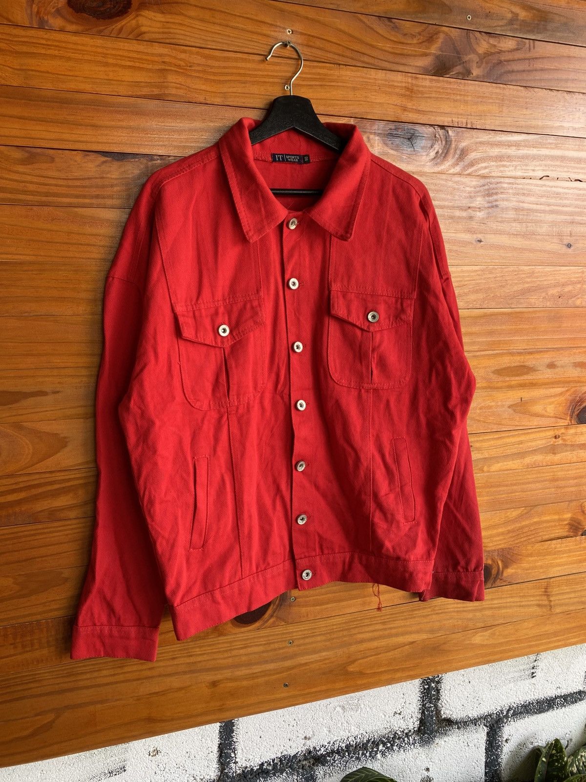 Japanese Brand Vintage IT Sports Wear Red Work Jacket Saint Sundays Graphic Size US M / EU 48-50 / 2 - 8 Thumbnail