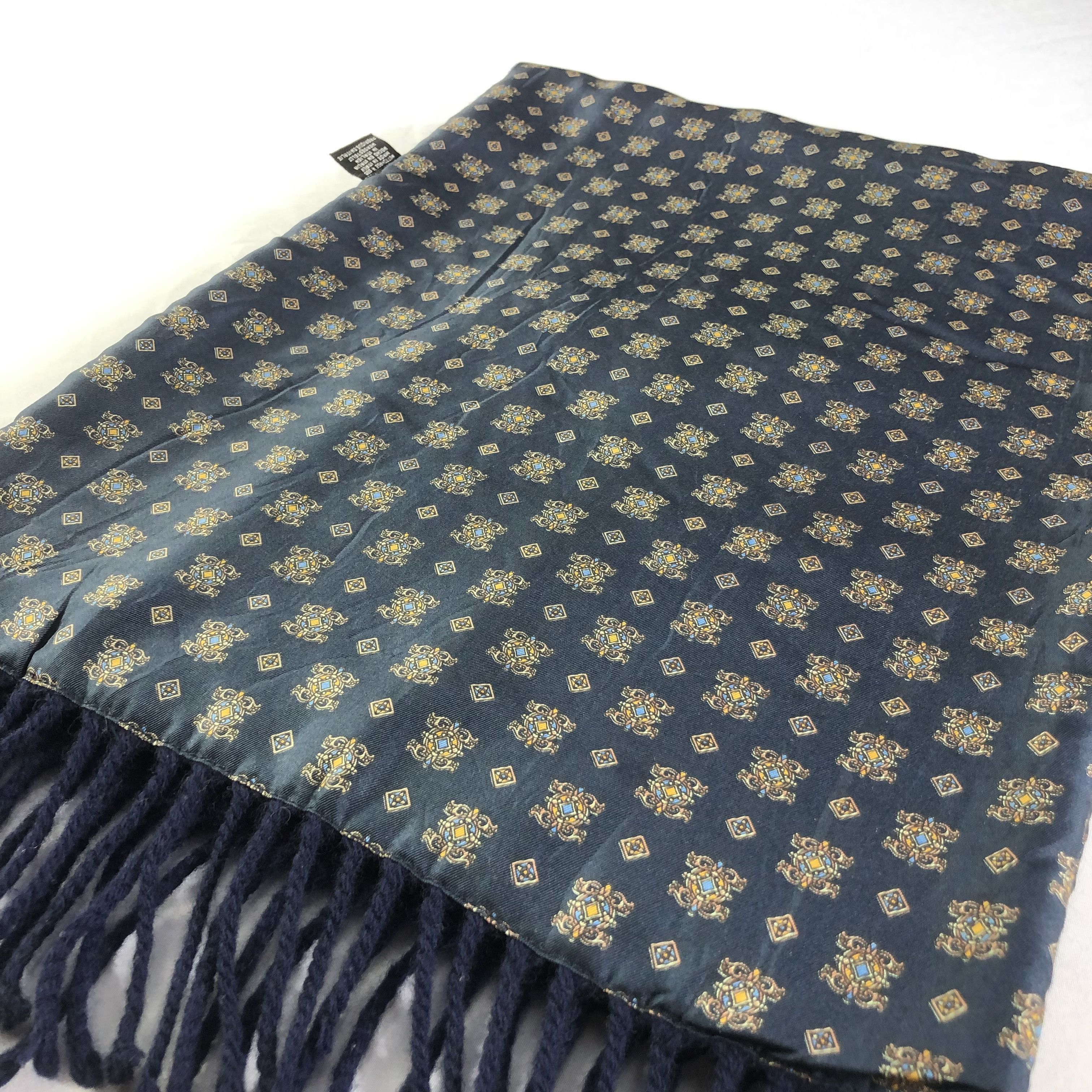Vintage Angelo Bosani Silk Wool Scarf Muffler V1687 Size ONE SIZE - 3 Thumbnail