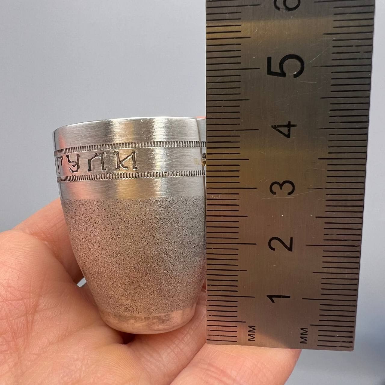 Vintage Vintage Silver Plated Set of 6 Vodka Cognac Shot Cups & Tray Size ONE SIZE - 6 Thumbnail