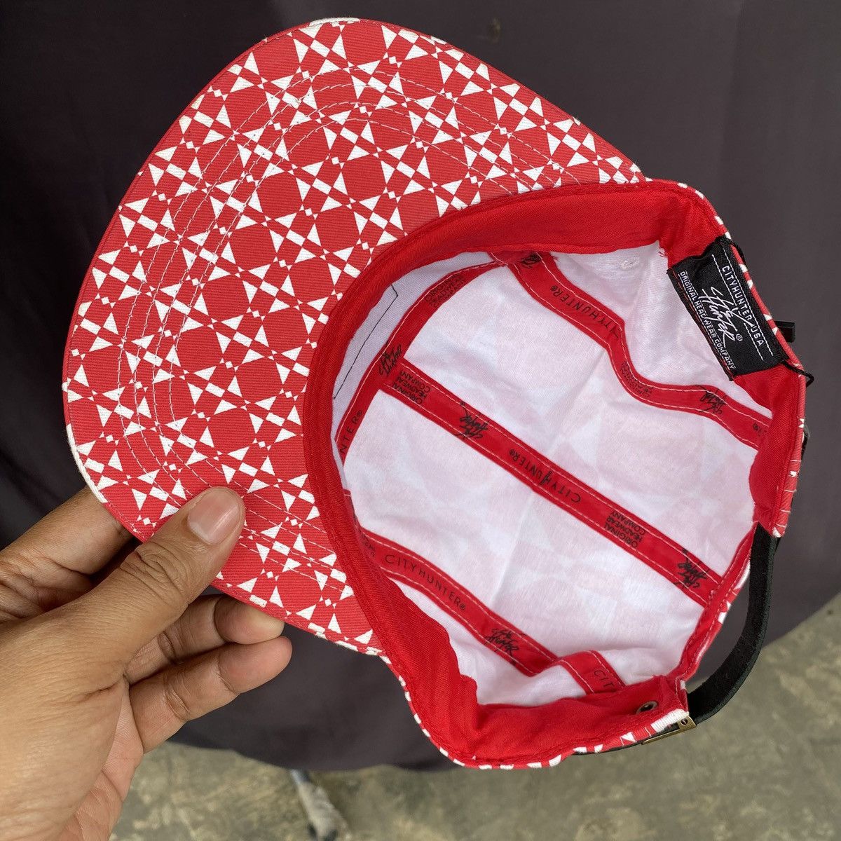City Hunter City hunter USA red white 5 panel cap Size ONE SIZE - 4 Thumbnail