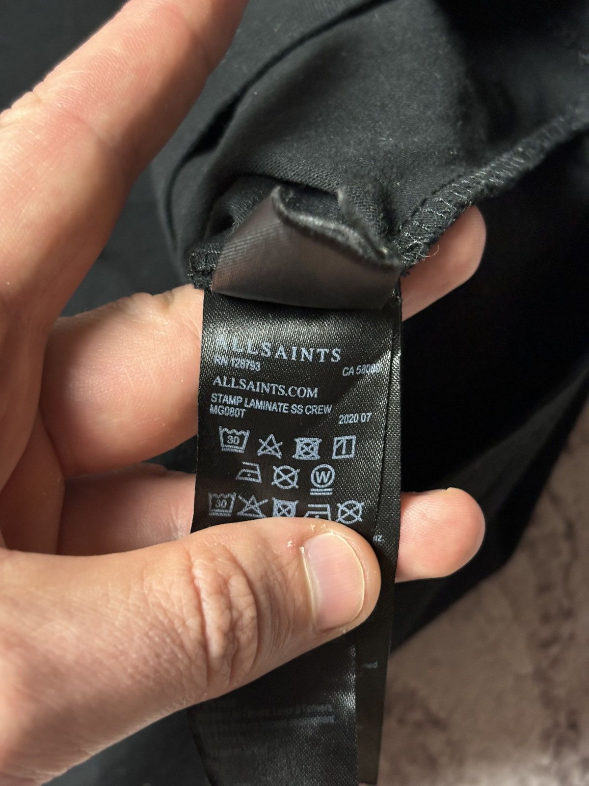 Allsaints allsaints stamp laminate ss crew t shirt Size US S / EU 44-46 / 1 - 6 Thumbnail