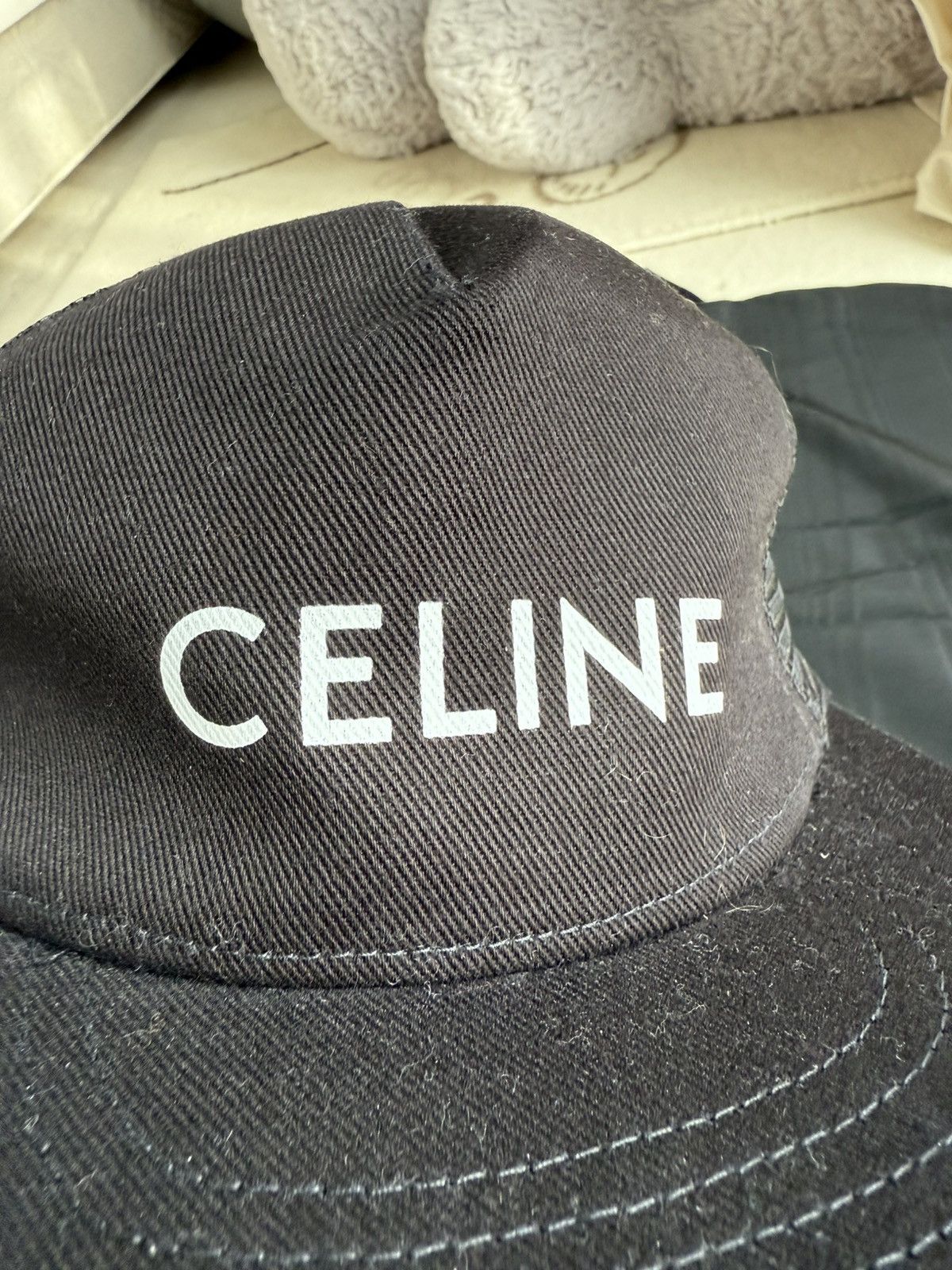 Celine SS21 Celine snapback trucker logo black cap hat Hedi Slimane Size ONE SIZE - 11 Thumbnail