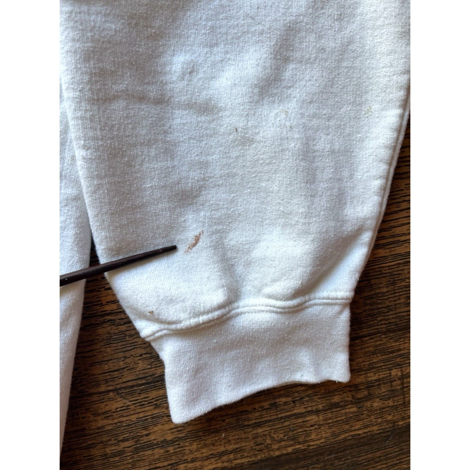 Gildan Men's Sherman Williams Sweatshirt White Spell-Out XL PILLING Crew Workwear Paint Size US XL / EU 56 / 4 - 7 Thumbnail