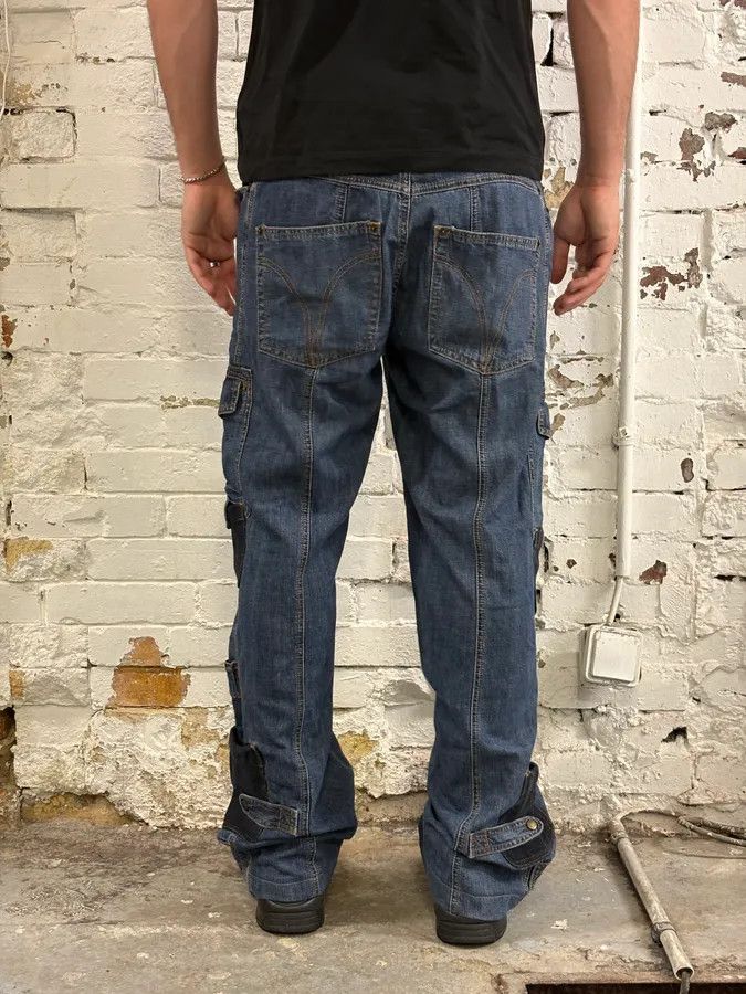 Dolce & Gabbana SS2003 Dolce & Gabbana Blue Aviator Full Zip Cargo Jeans Size US 32 / EU 48 - 5 Thumbnail