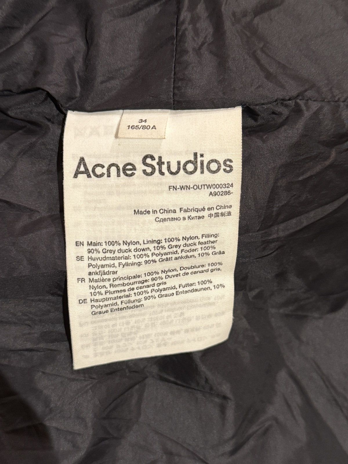 Acne Studios Ance Studios Hooded Duck Down Drawstring Puffer Size M / US 6-8 / IT 42-44 - 5 Thumbnail