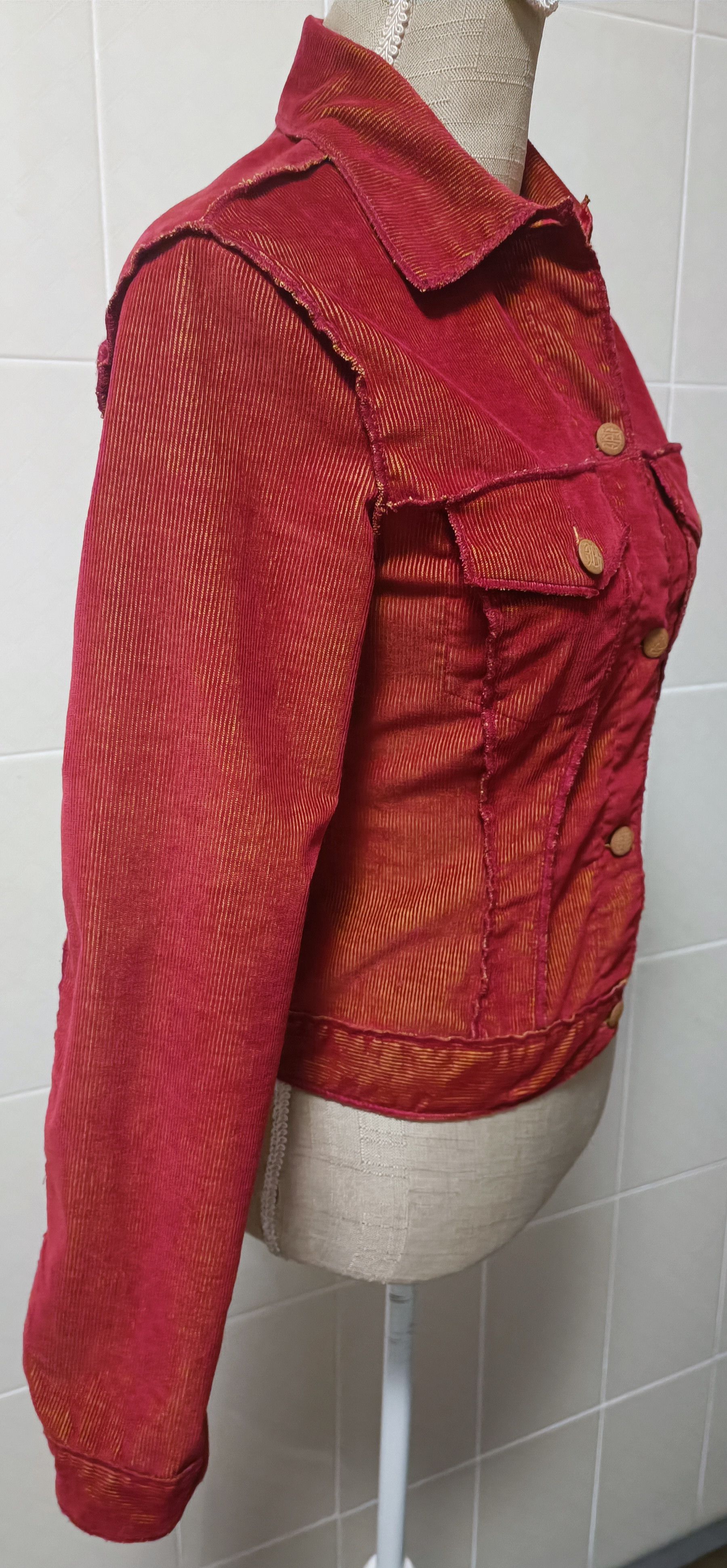 Jean Paul Gaultier 90's - Lightweight fine corduroy jacket Size S / US 4 / IT 40 - 8 Thumbnail